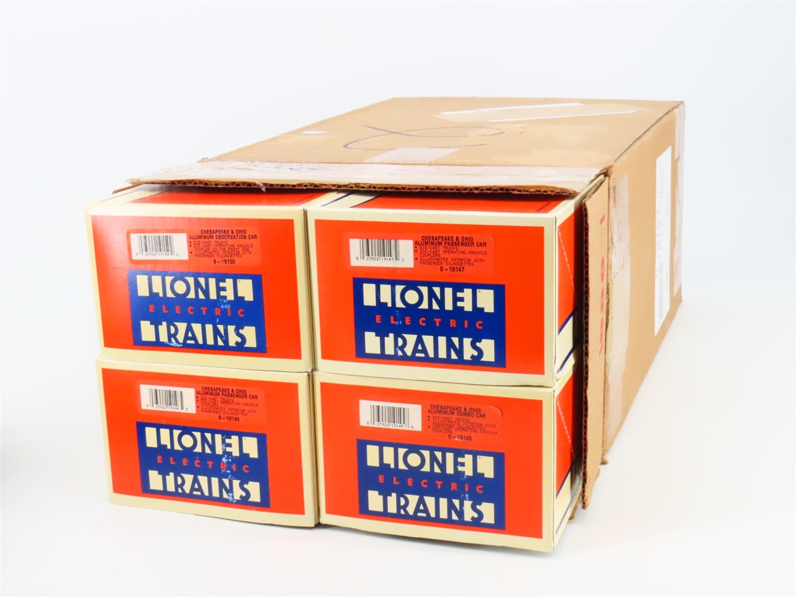 O Gauge 3-Rail Lionel 6-19153 C&O Chesapeake Ohio Aluminum 4-Car Passenger Set