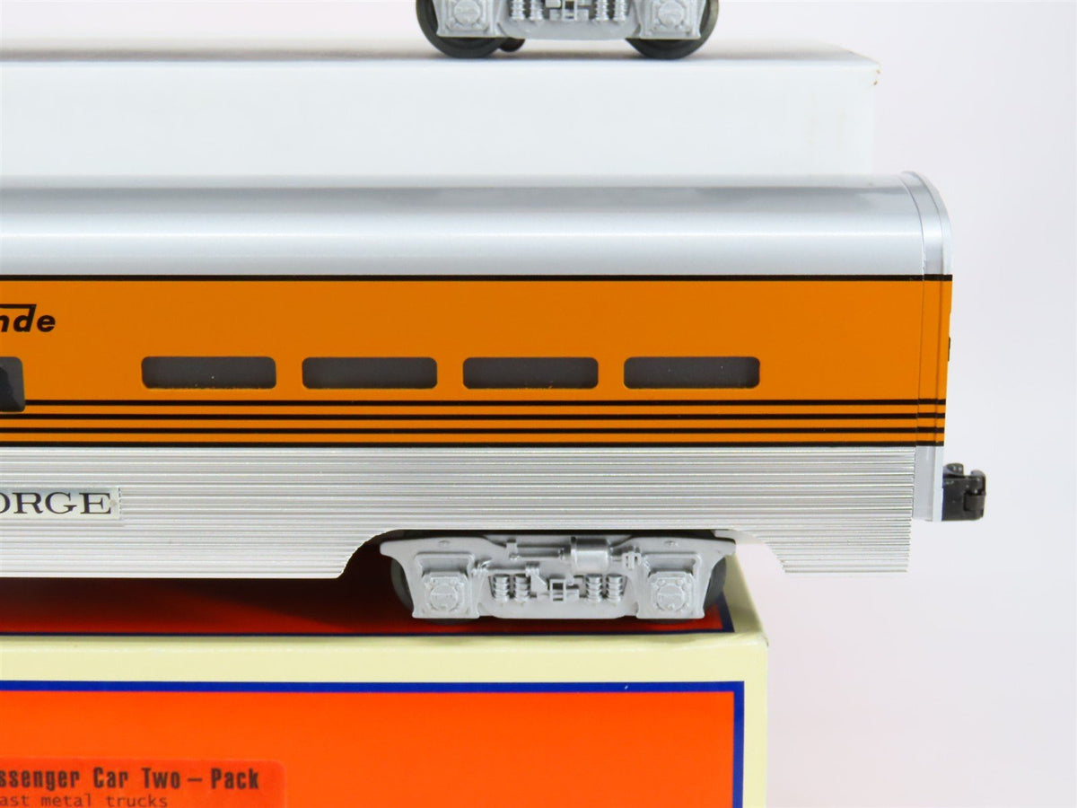 O Gauge 3-Rail Lionel 6-39185 D&amp;RG Rio Grande Aluminum Passenger Car 2 Pack