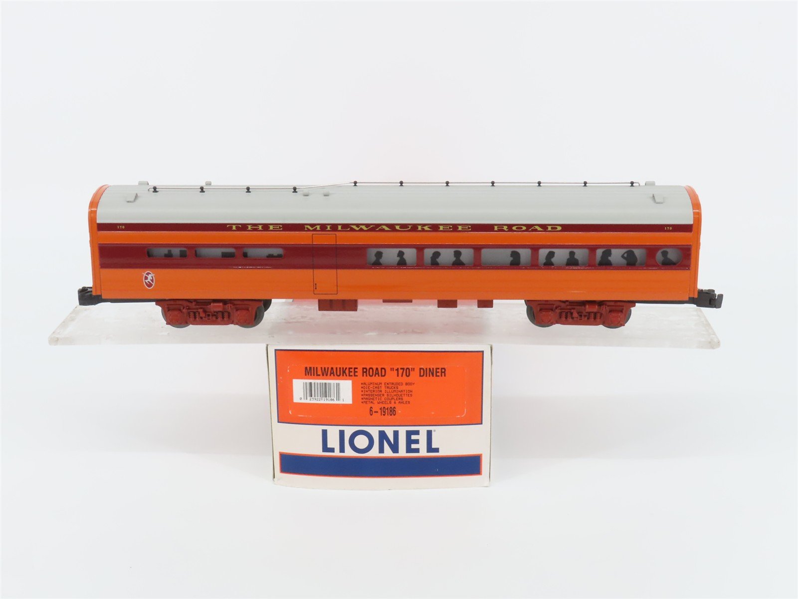 O Gauge 3-Rail Lionel 6-19186 MILW Hiawatha Diner Passenger Car #170