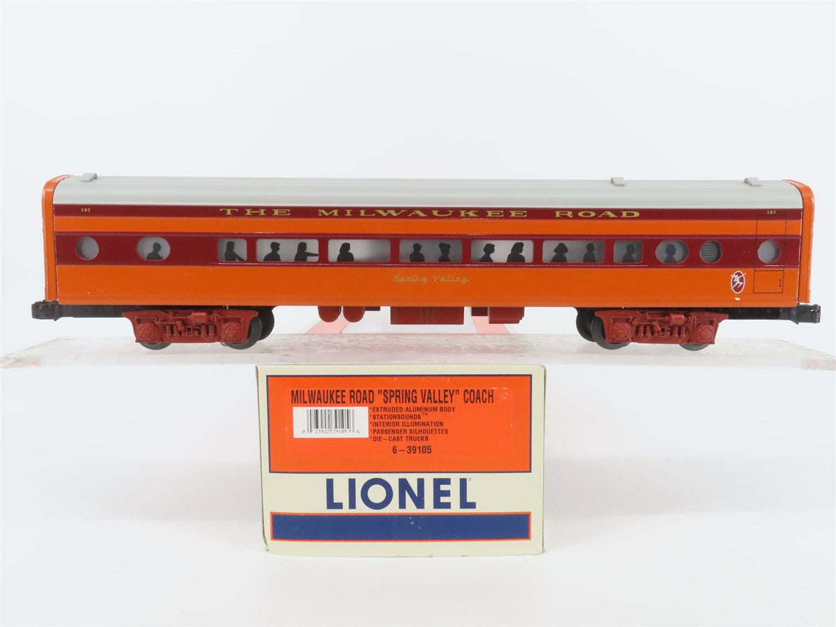 O Gauge 3-Rail Lionel 6-39105 MILW Hiawatha Coach Passenger #197 w/ Sound