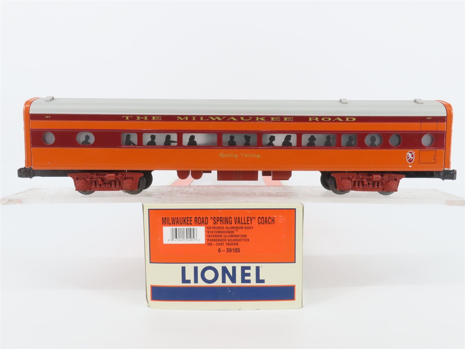 O Gauge 3-Rail Lionel 6-39105 MILW Hiawatha Coach Passenger #197 w/ Sound
