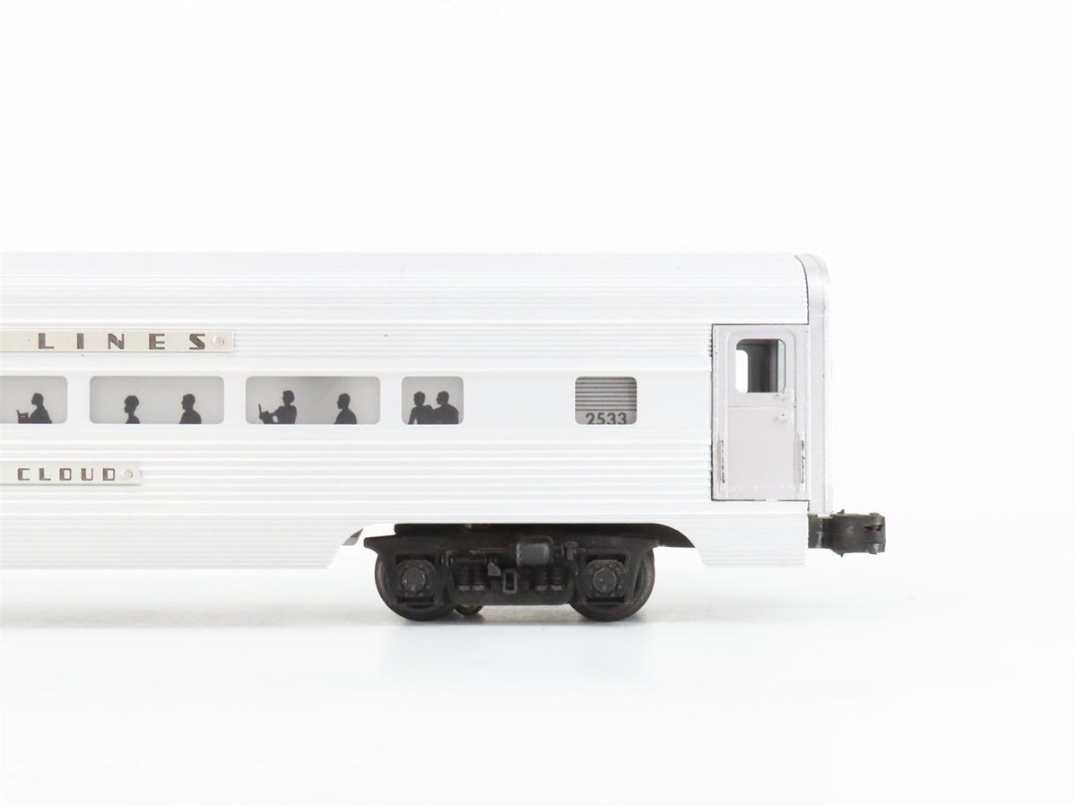 O Gauge 3-Rail Lionel Lines Coach Passenger Car &quot;Silver Cloud&quot;