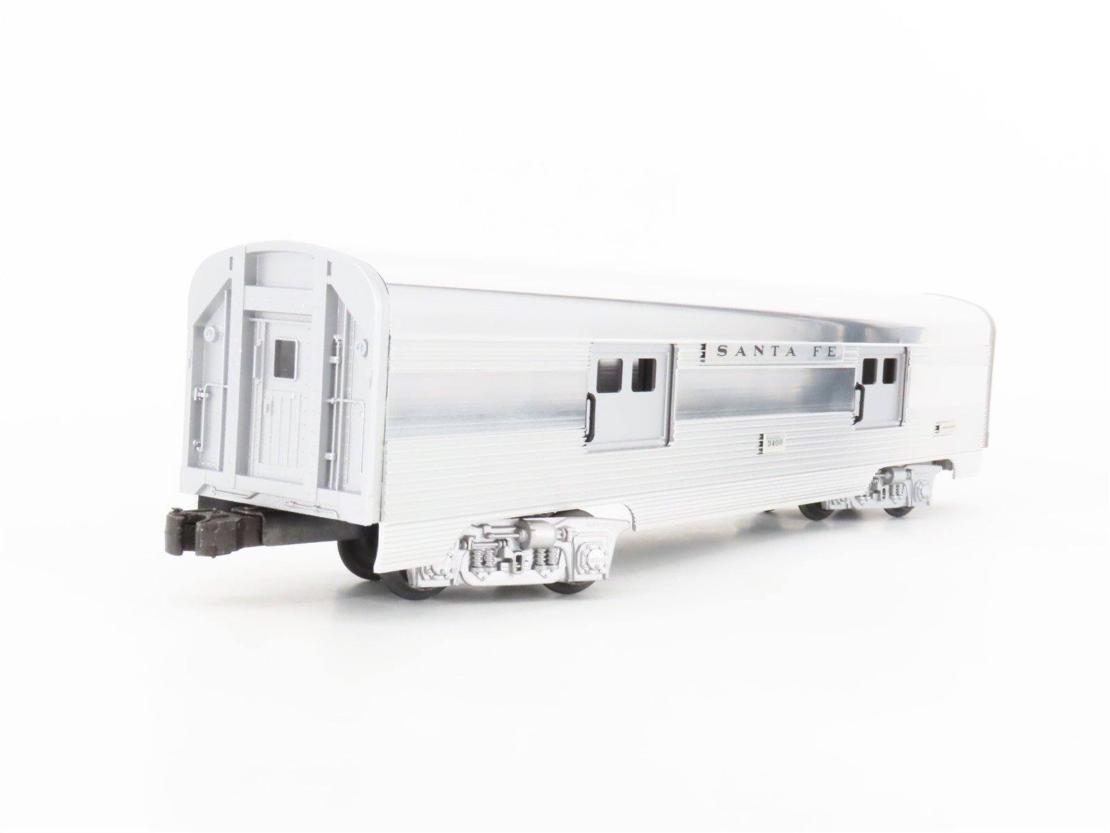 O Gauge 3-Rail Lionel 6-19109 ATSF Santa Fe Aluminum Baggage Passenger Car #3400