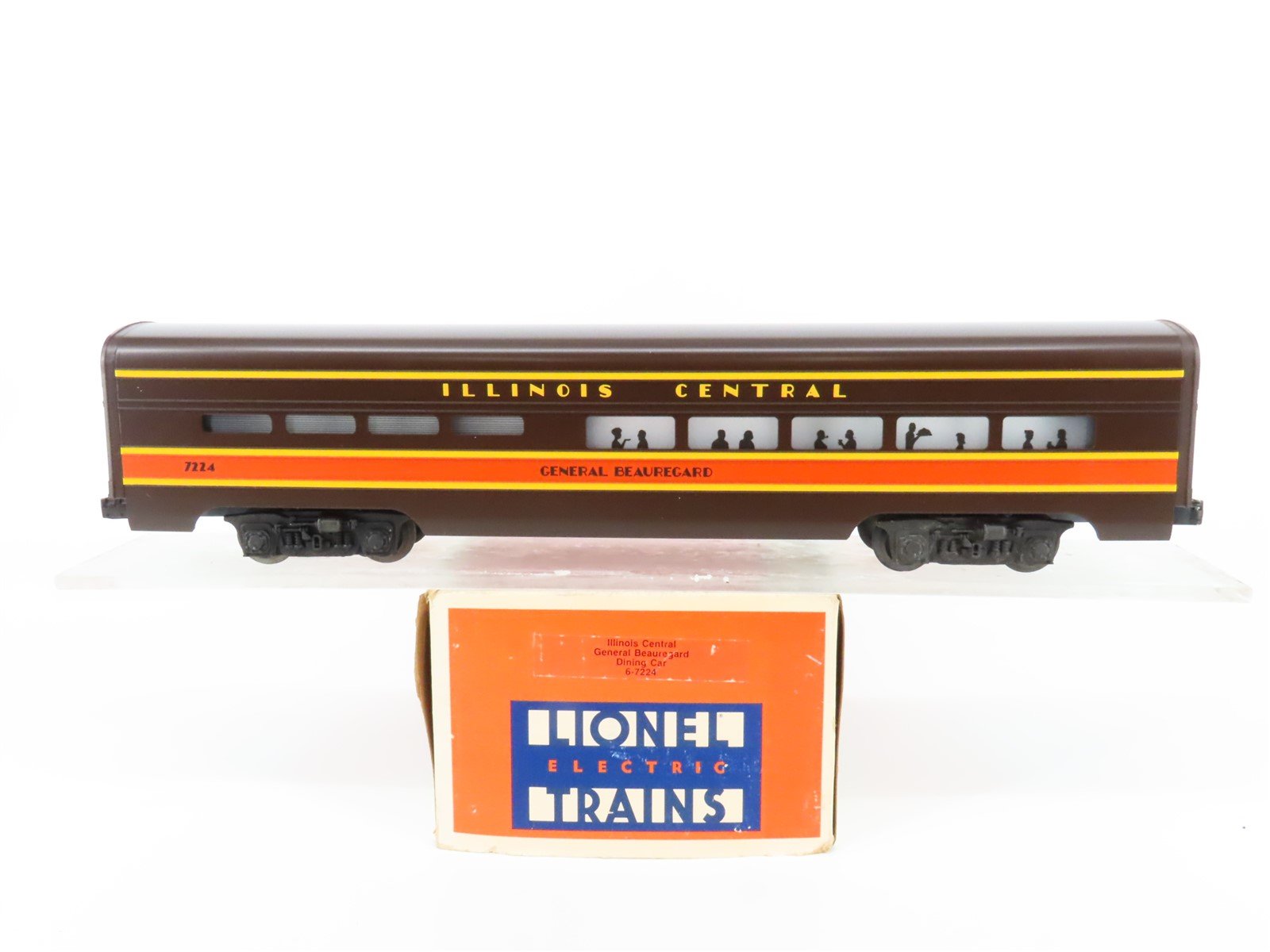 O Gauge 3-Rail Lionel 6-7224 IC Illinois Central Diner Passenger Car #7224