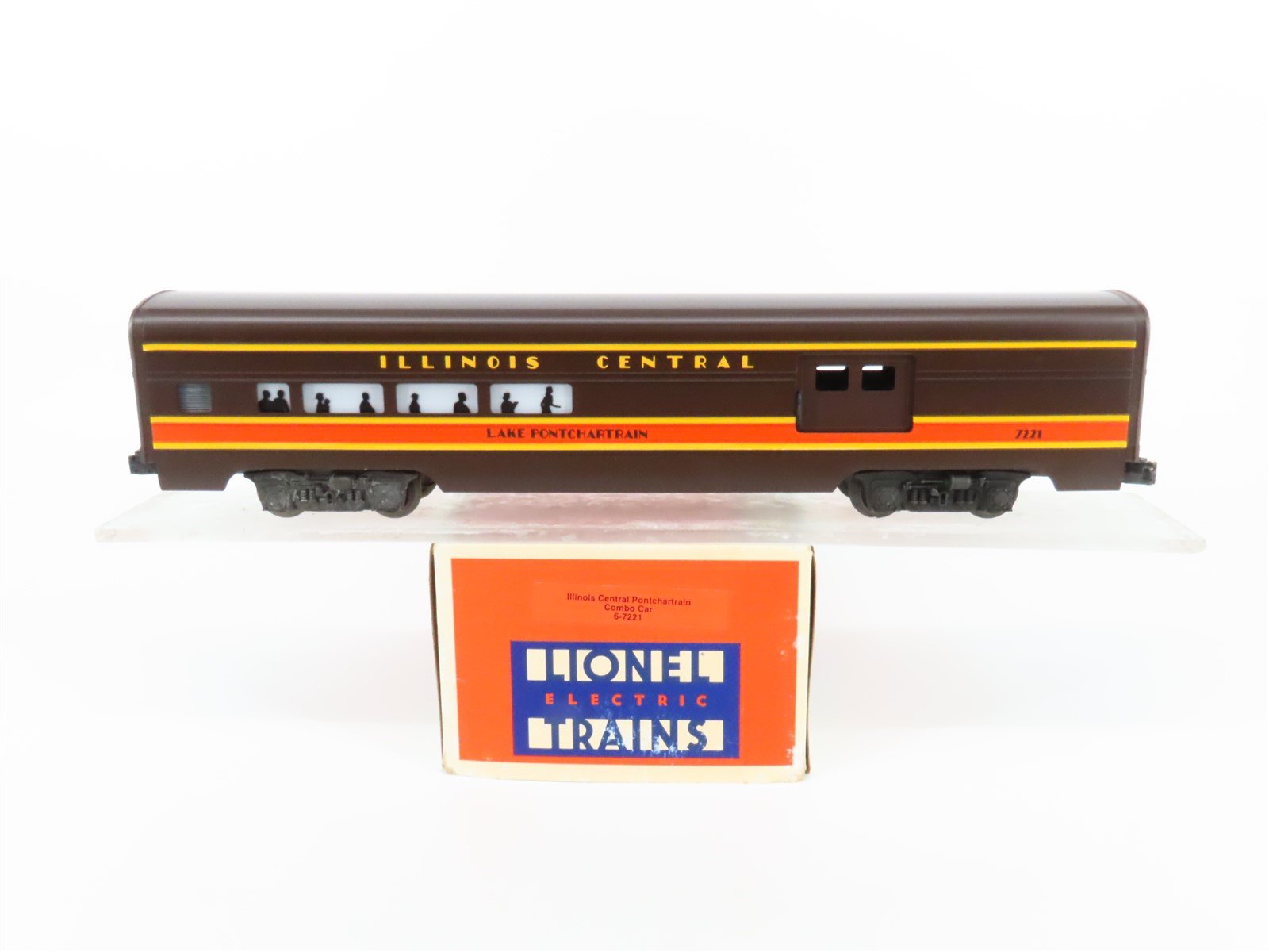 O Gauge 3-Rail Lionel 6-7221 IC Illinois Central Combine Passenger Car #7221