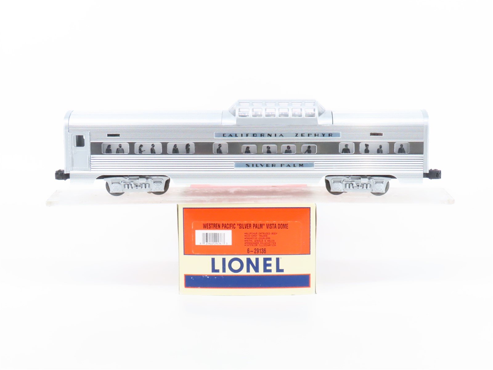 O Gauge 3-Rail Lionel 6-29136 WP California Zephyr Vista Dome Passenger Car