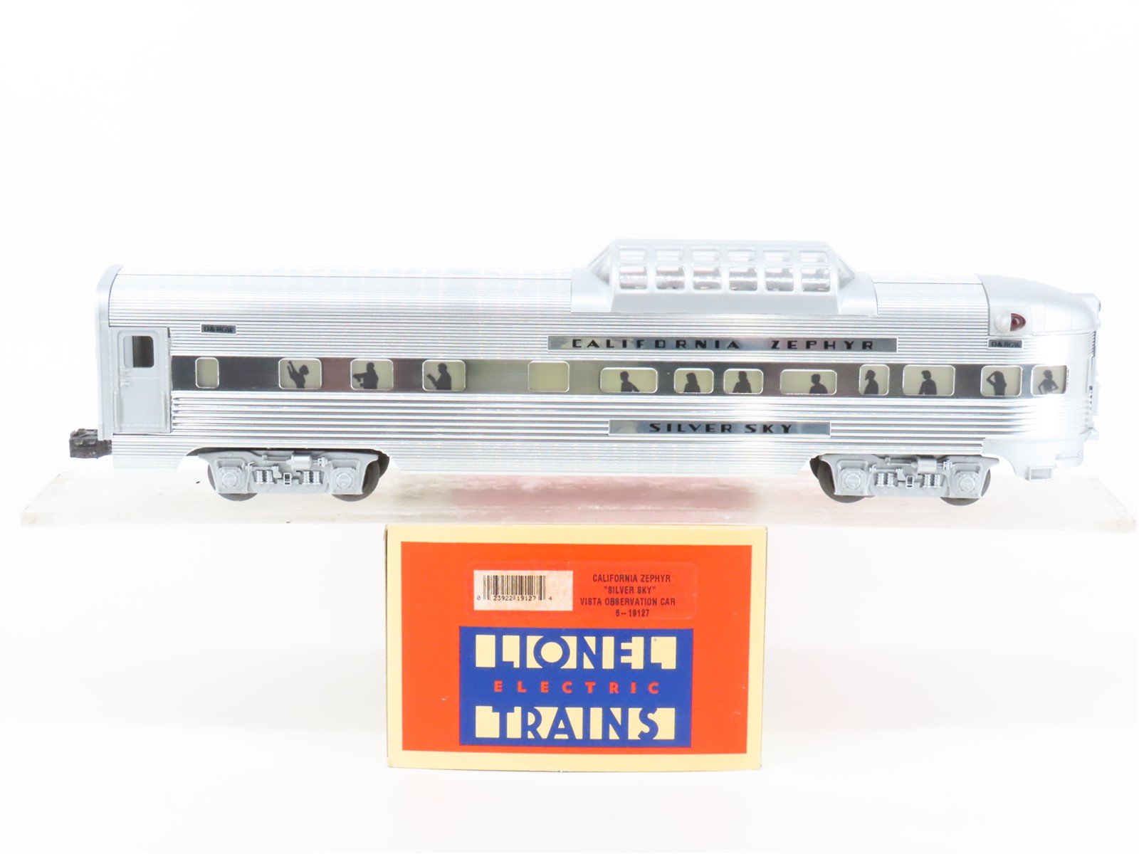 O Gauge 3-Rail Lionel 6-19127 D&RGW California Zephyr Observation Passenger Car