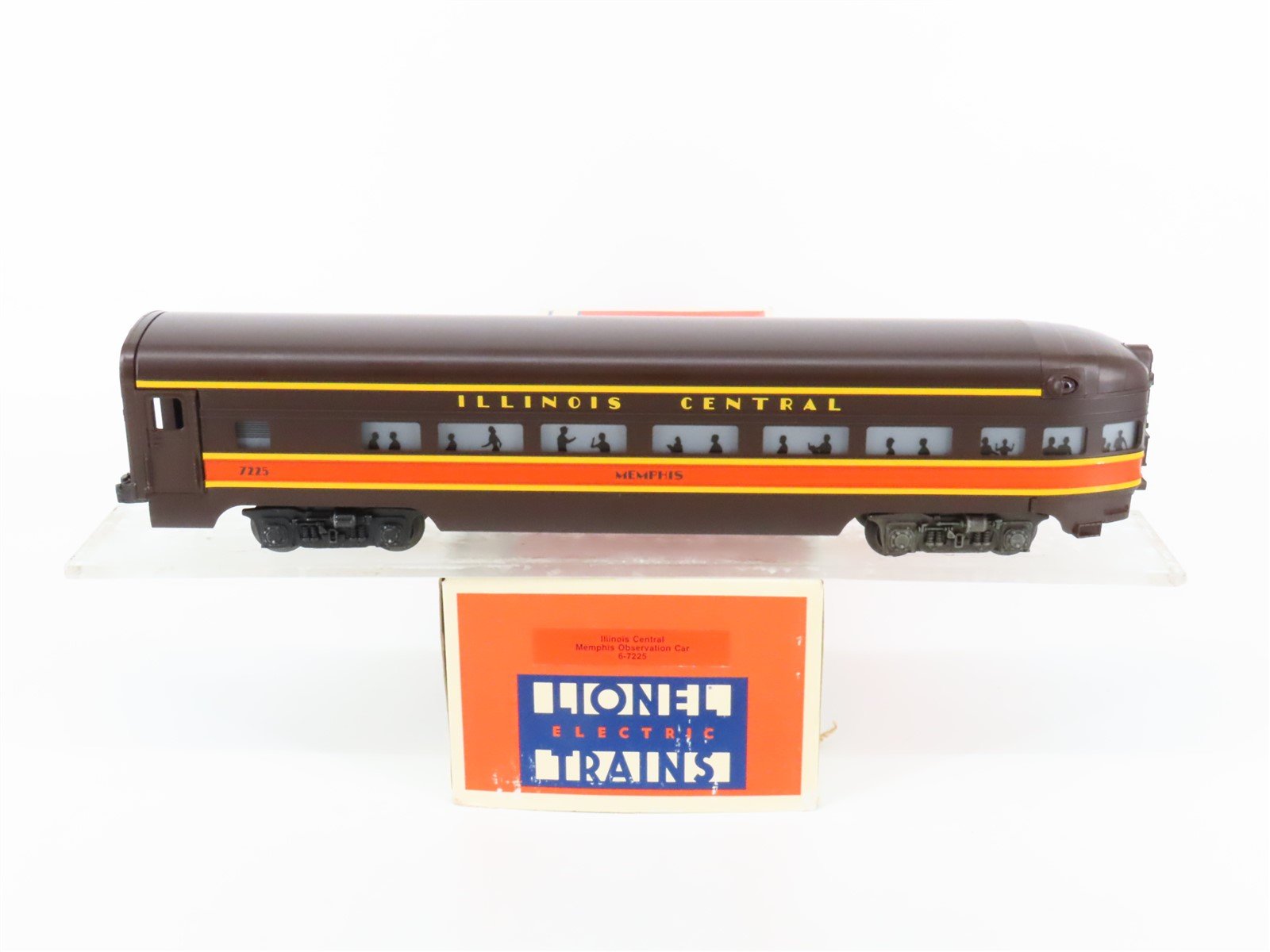 O Gauge 3-Rail Lionel 6-7225 IC Illinois Central Observation Passenger Car #7225