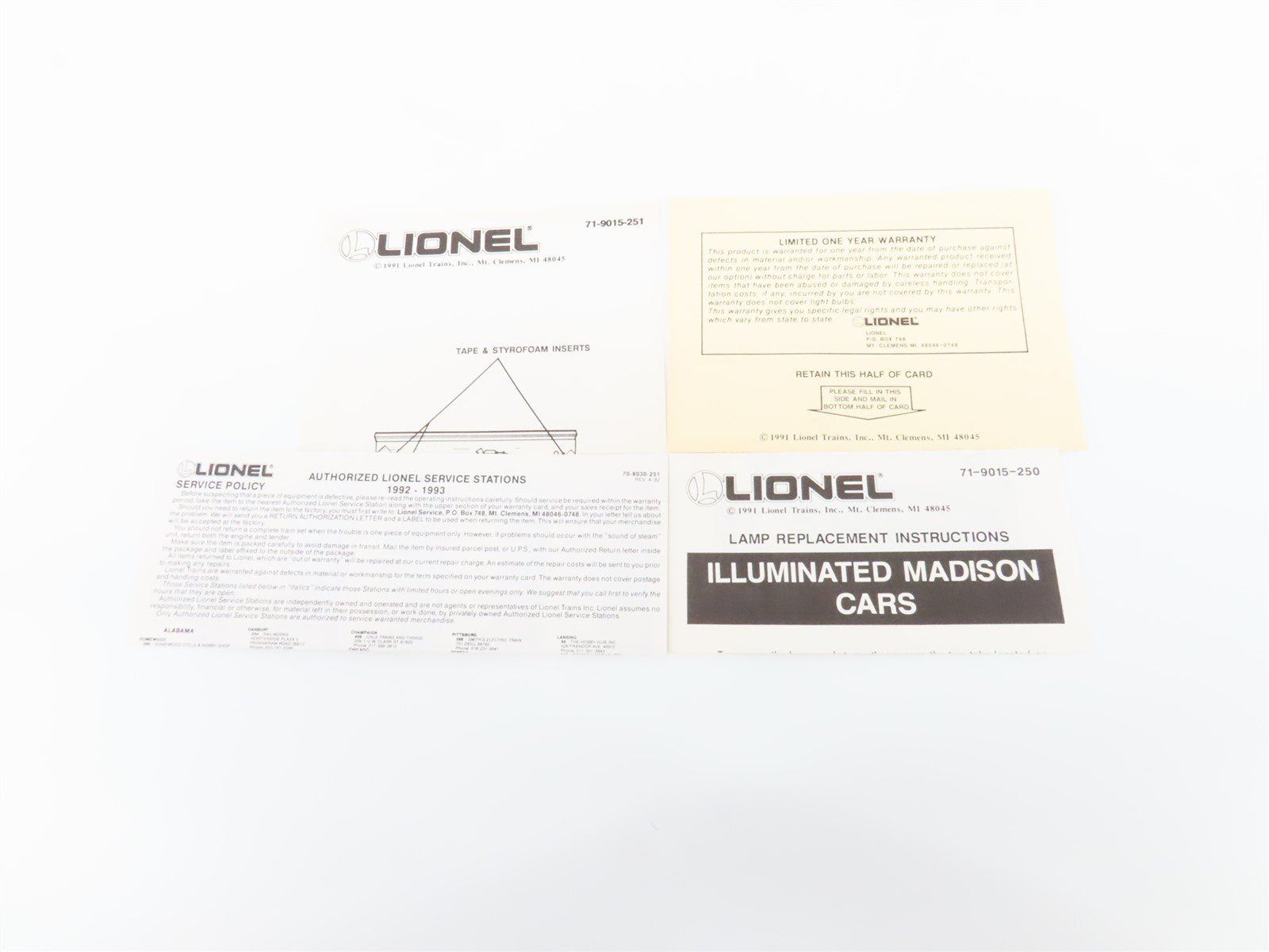 O Gauge 3-Rail Lionel 6-19025 SP Southern Pacific Madison Passenger Car #9025