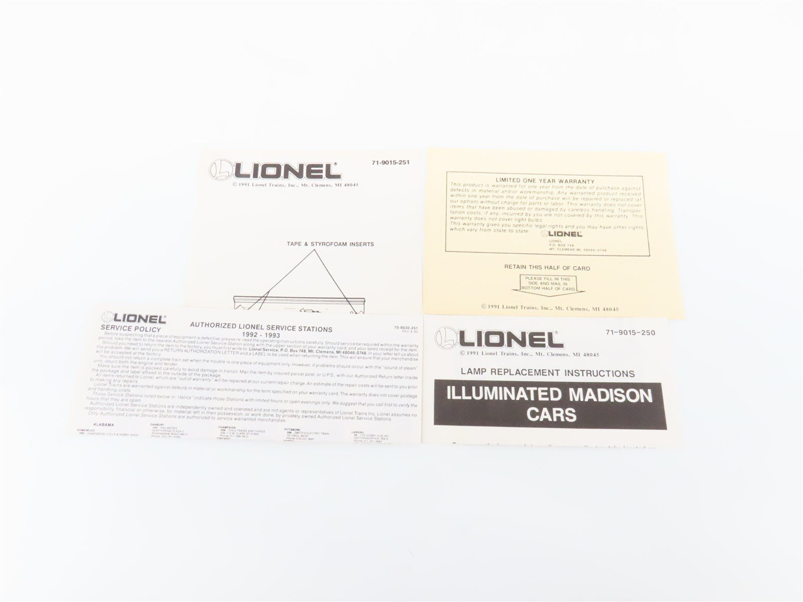 O Gauge 3-Rail Lionel 6-19025 SP Southern Pacific Madison Passenger Car #9025