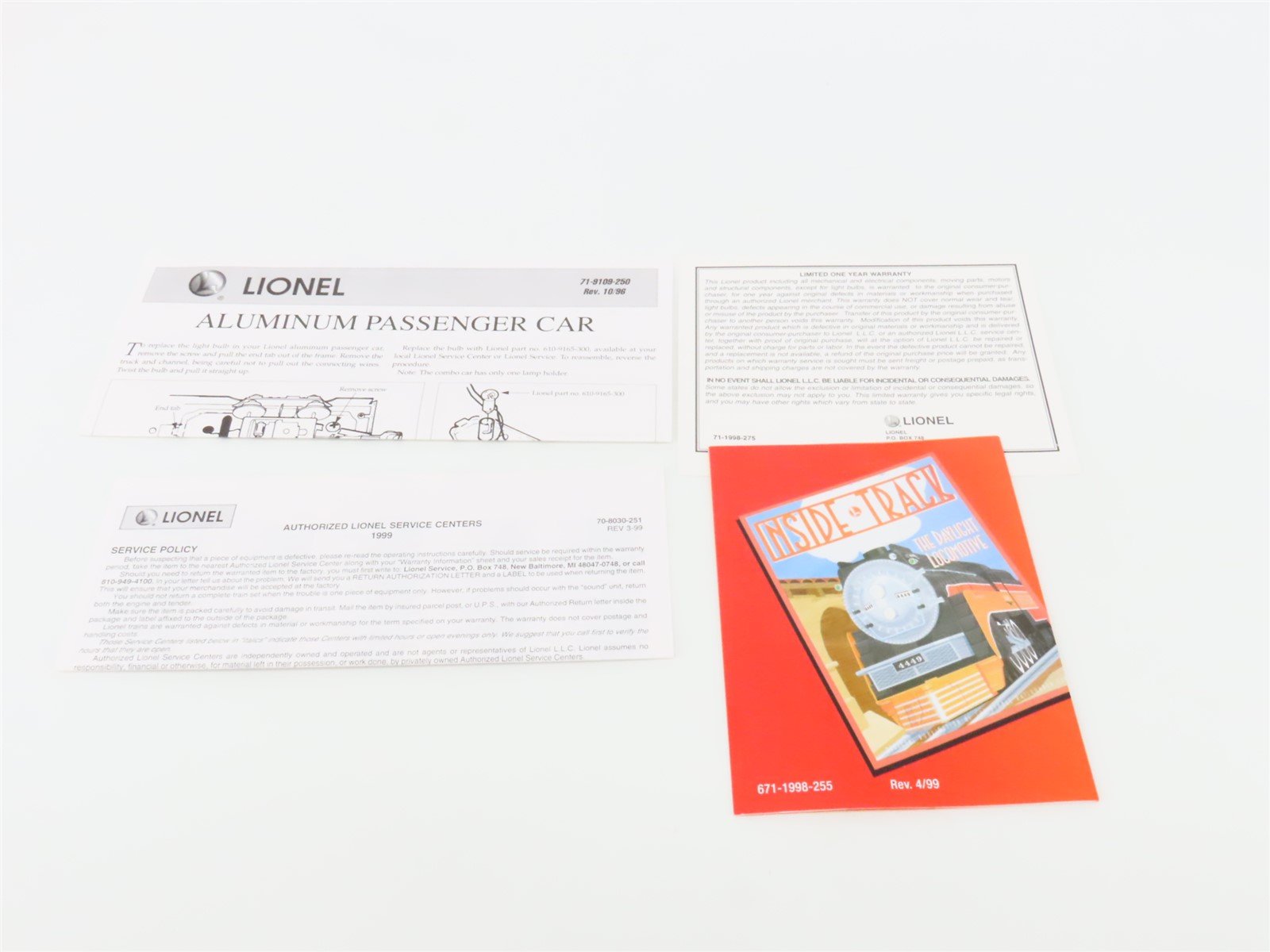 O Gauge 3-Rail Lionel 6-19185 MILW Milwaukee Road Hiawatha Coach Passenger #194