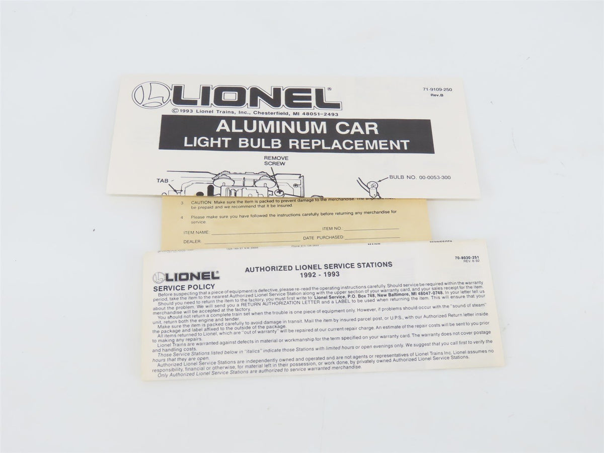 O Gauge 3-Rail Lionel 6-19126 D&amp;RGW California Zephyr Vista Dome Passenger