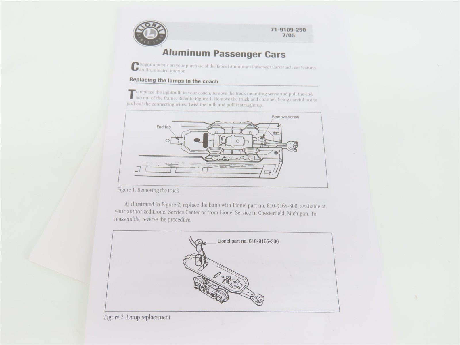 O Gauge 3-Rail Lionel 6-35413 Lionel Lines Aluminum 2-Car Passenger Set