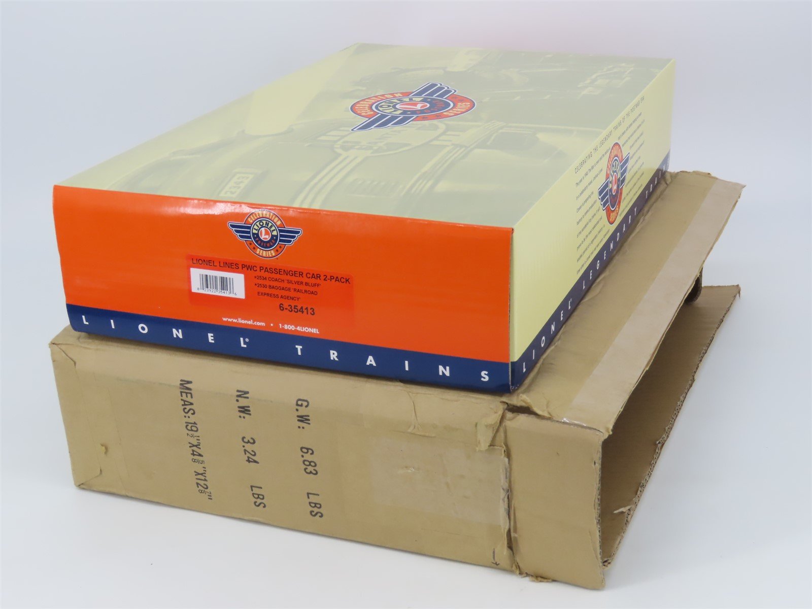 O Gauge 3-Rail Lionel 6-35413 Lionel Lines Aluminum 2-Car Passenger Set