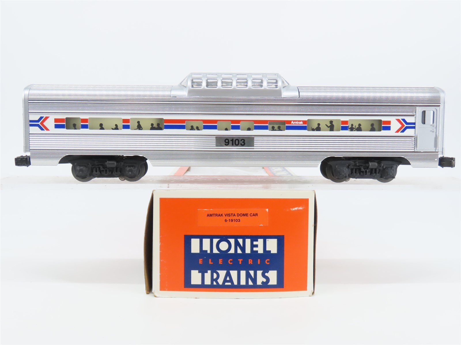 O Gauge 3-Rail PLionel 6-19103 AMTK Amtrak Aluminum Vista Dome Passenger #9103