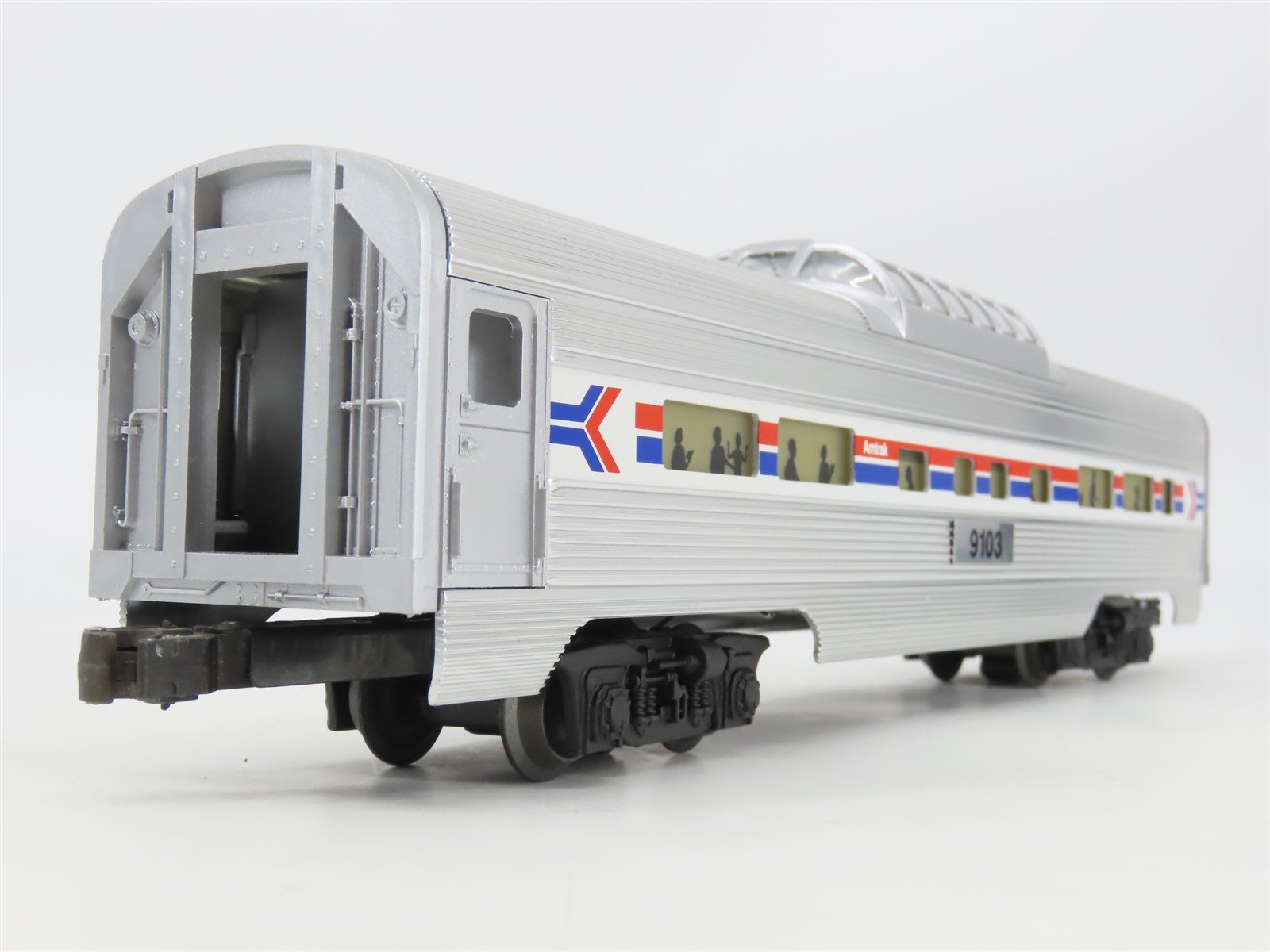 O Gauge 3-Rail PLionel 6-19103 AMTK Amtrak Aluminum Vista Dome Passenger #9103