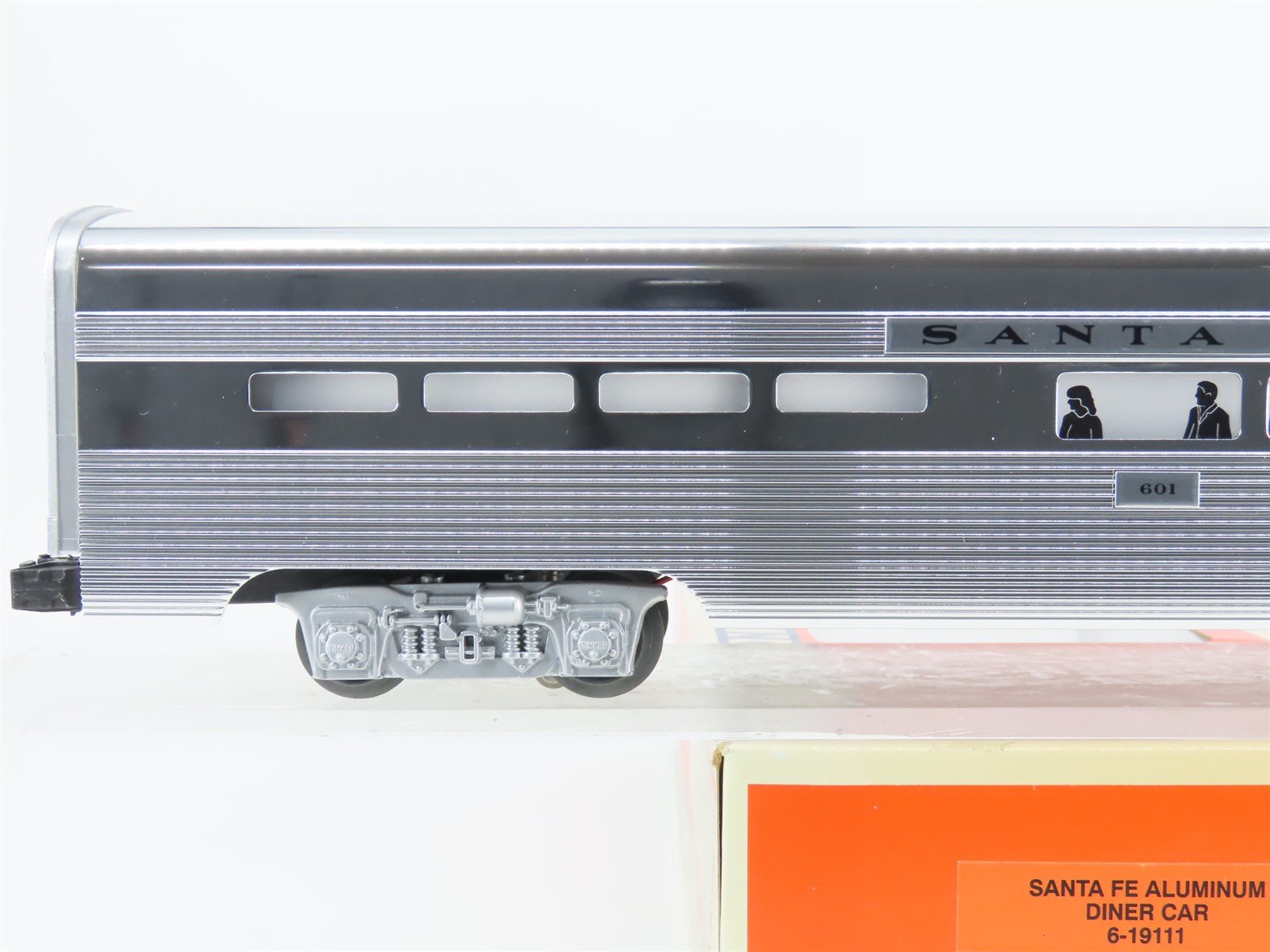 O Gauge 3-Rail Lionel 6-19111 ATSF Santa Fe Aluminum Diner Passenger Car #601