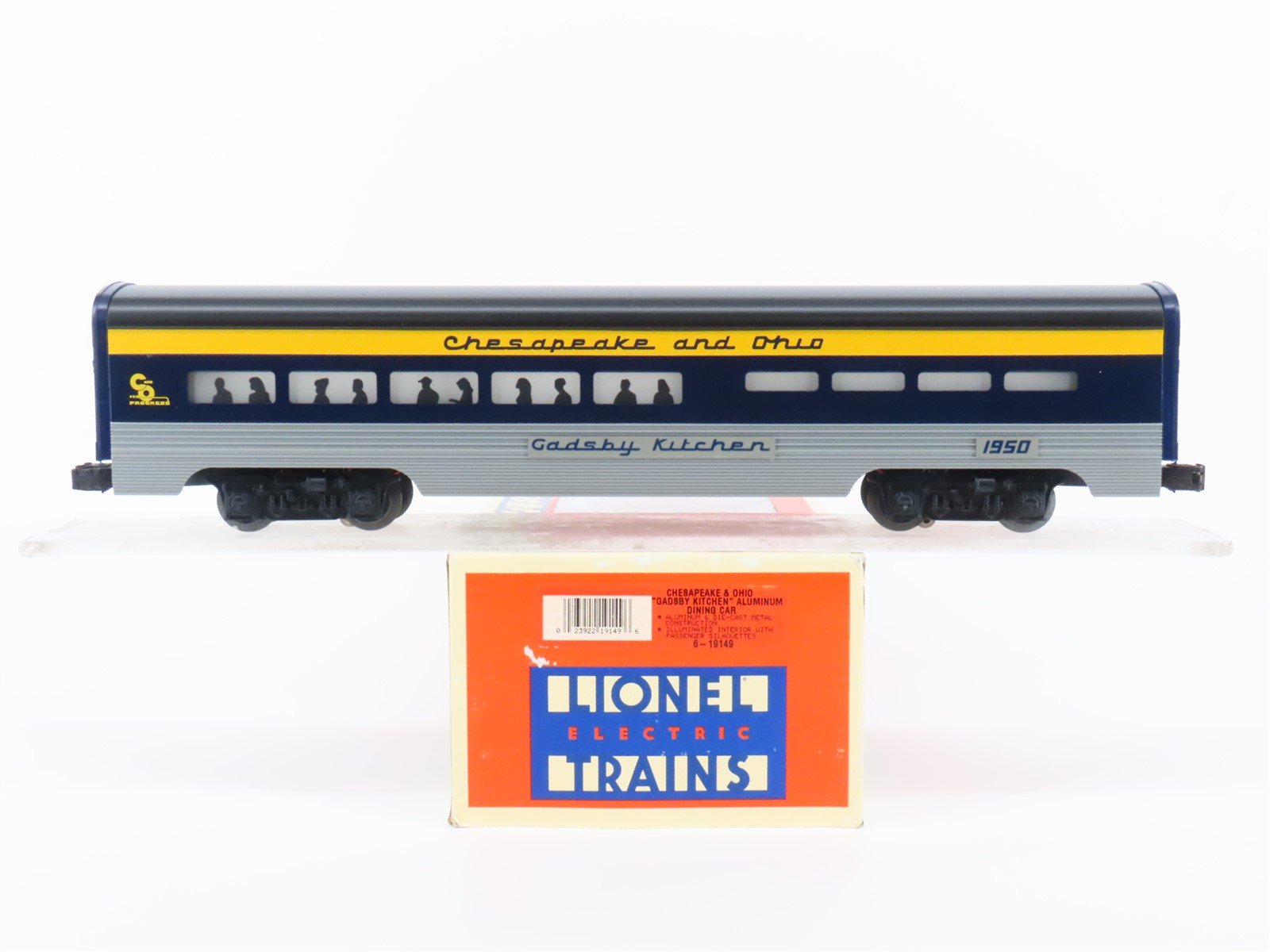 O Gauge 3-Rail Lionel 6-19149 C&O Progress Diner Passenger 1950 "Gadsby Kitchen"