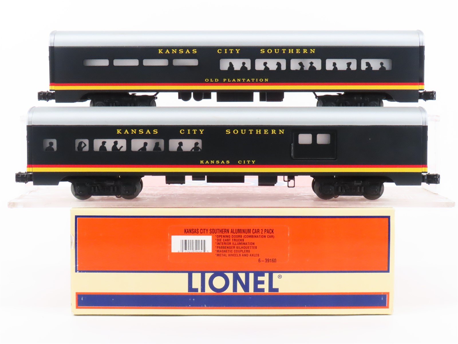 O Gauge 3-Rail Lionel 6-39160 KCS Kansas City Southern 2-Car Passenger Set