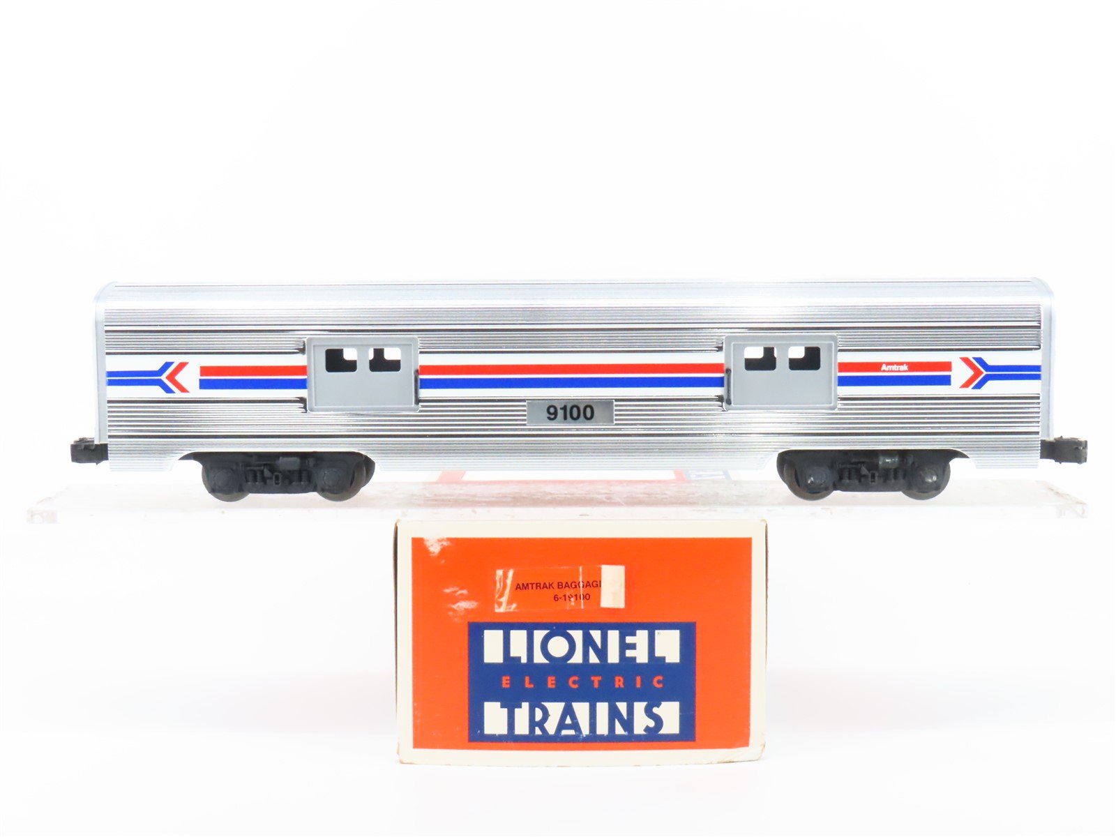 O Gauge 3-Rail Lionel 6-19100 AMTK Amtrak Aluminum Baggage Passenger #9100