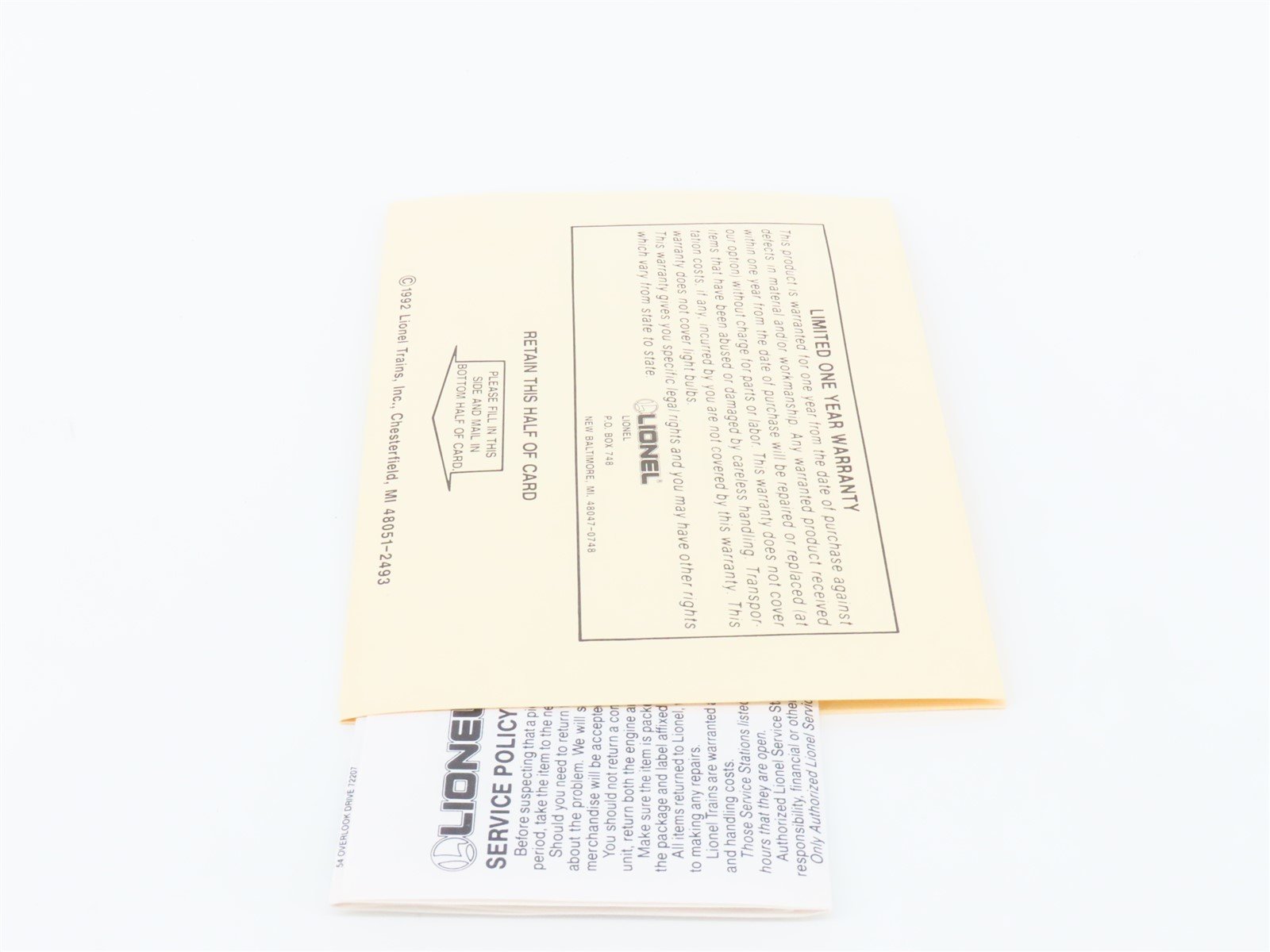 O Gauge 3-Rail Lionel 6-19122 D&RGW California Zephyr Baggage Passenger