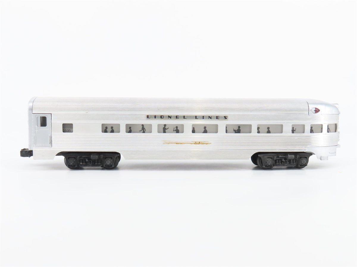 O Gauge 3-Rail Lionel Lines Aluminum Observation Passenger #2531 &quot;Silver Dawn&quot;