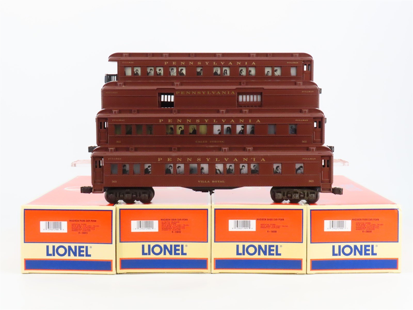O Gauge 3-Rail Lionel 6-29003 PRR Pennsylvania Madison 4-Car Passenger Set