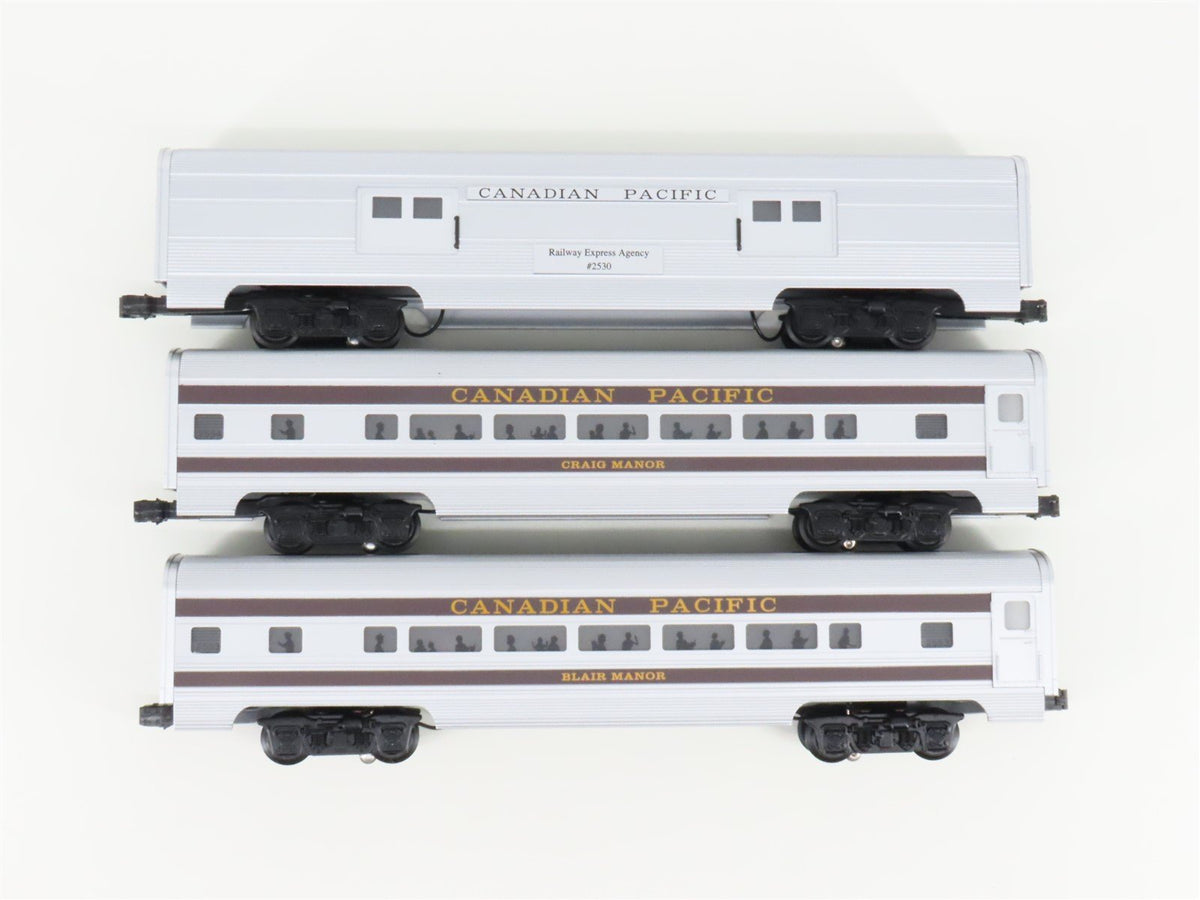 O Gauge 3-Rail Williams 43050 CP Canadian Pacific 3-Car Passenger Add-On Set