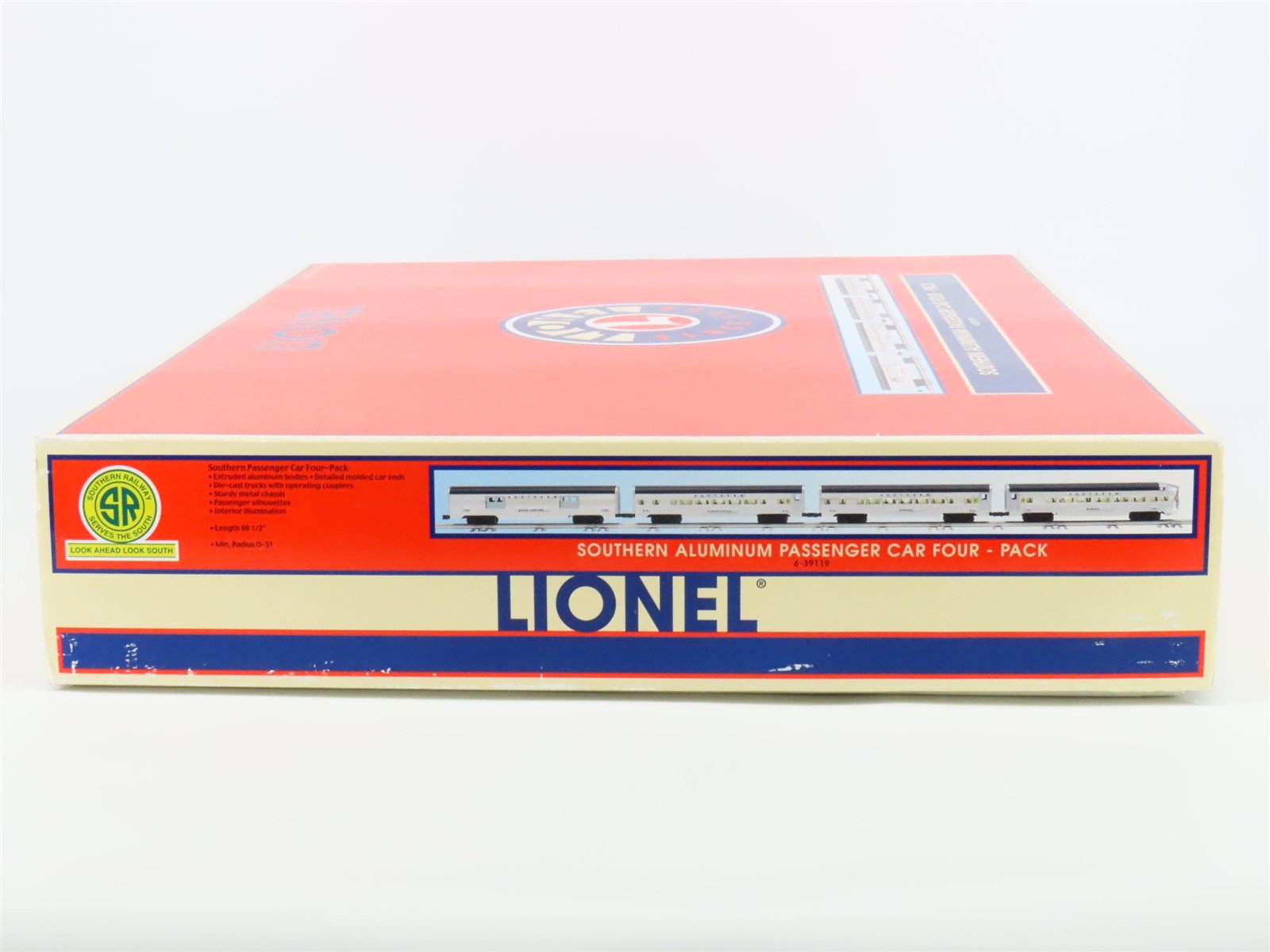 O Gauge 3-Rail Lionel 6-39119 Southern Streamlined Aluminum 4-Car Passenger Set