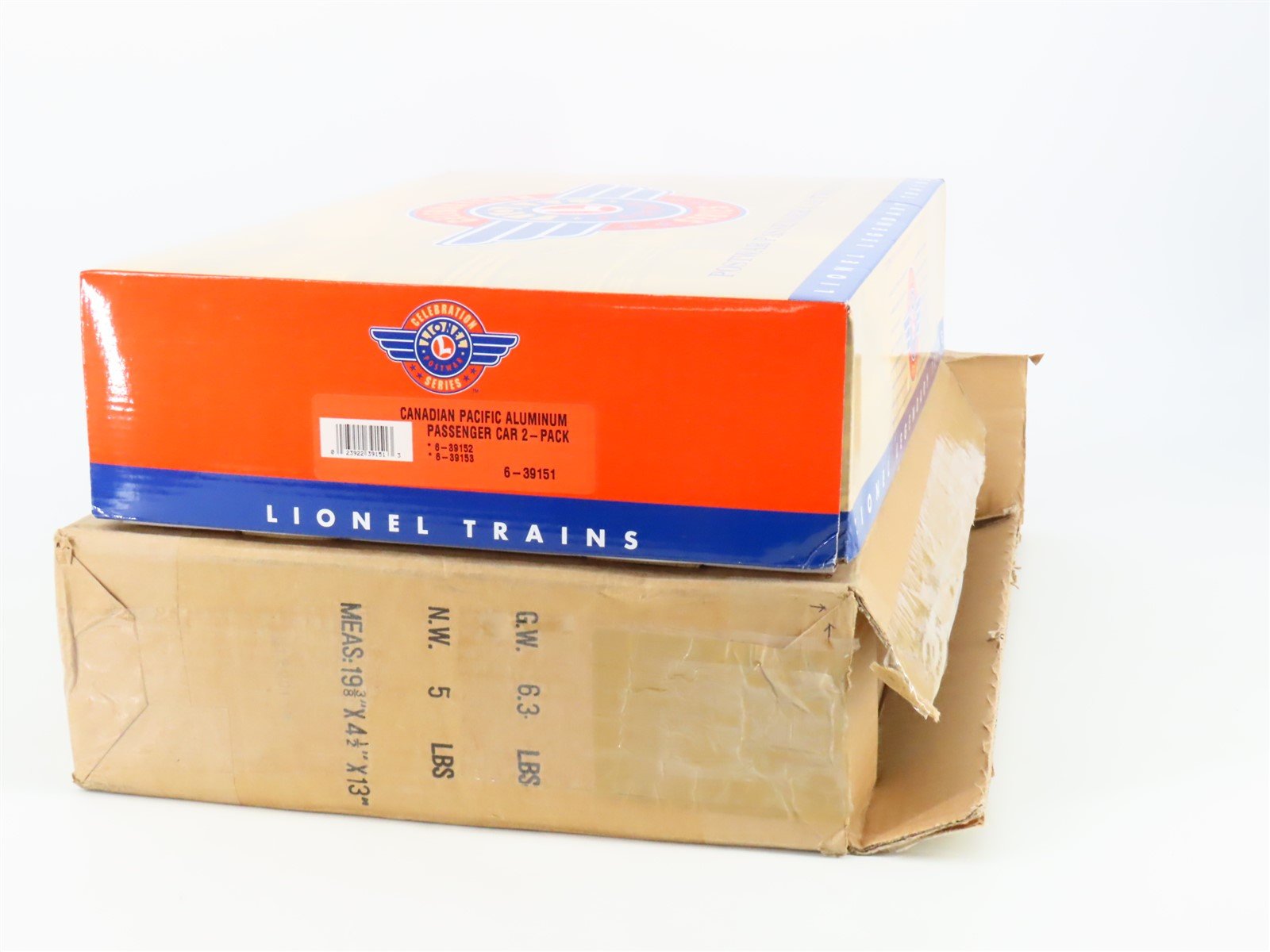 O Gauge 3-Rail Lionel 6-39151 CP Canadian Pacific Aluminum 2-Car Passenger Set