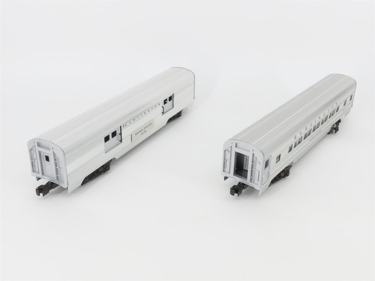 O Gauge 3-Rail Lionel CBQ Burlington Silver Aluminum 6-Car Passenger Set