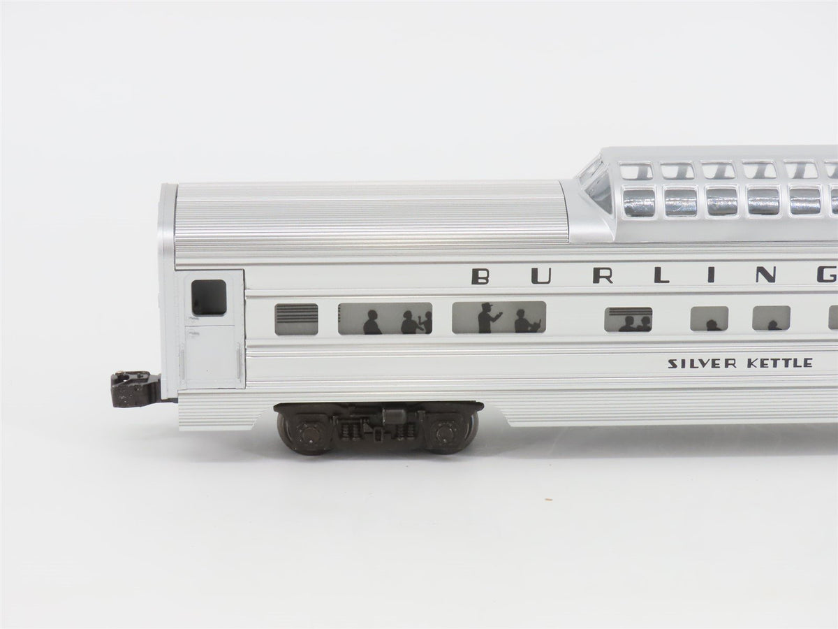O Gauge 3-Rail Lionel CBQ Burlington Silver Aluminum 6-Car Passenger Set