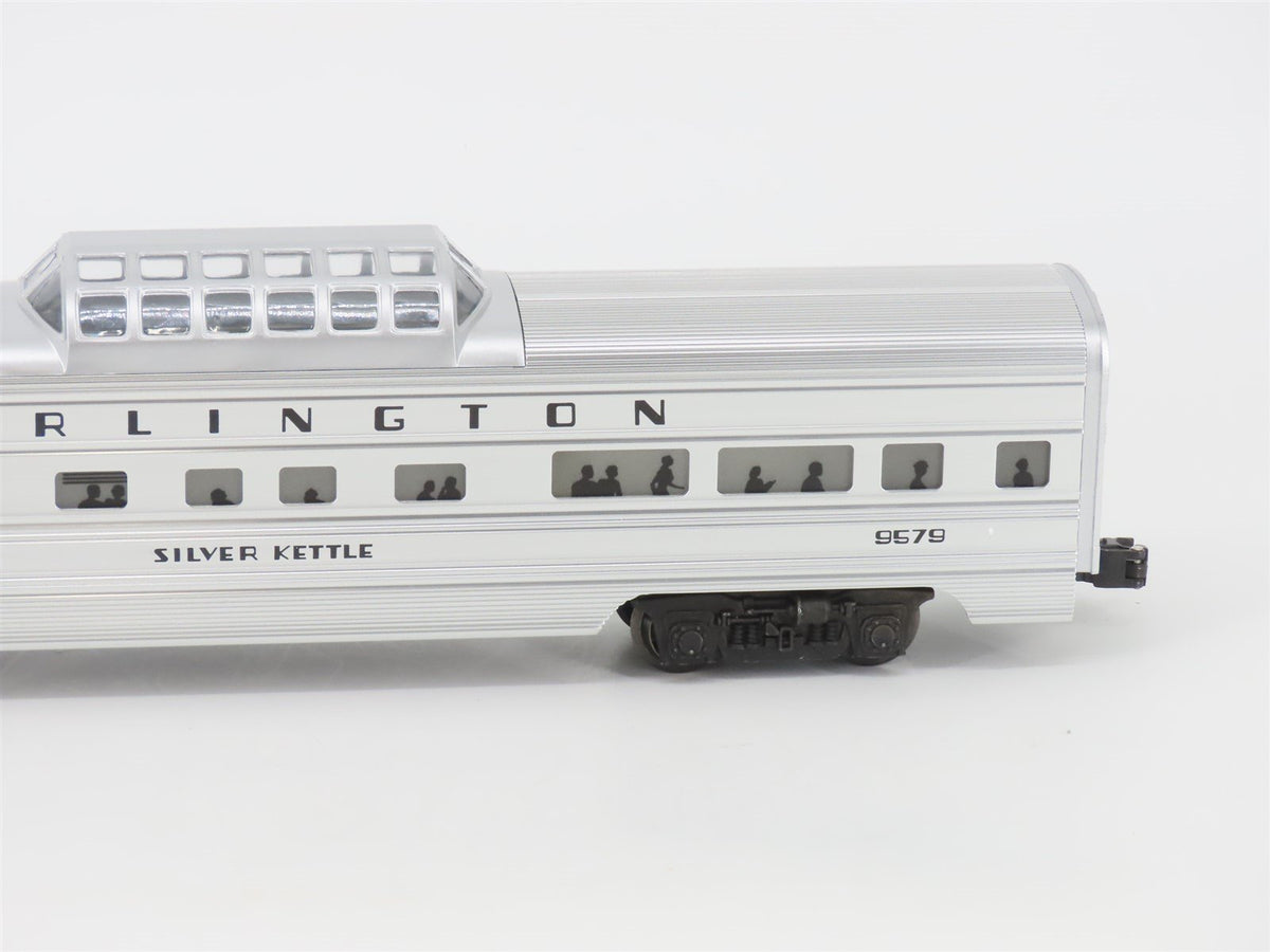 O Gauge 3-Rail Lionel CBQ Burlington Silver Aluminum 6-Car Passenger Set