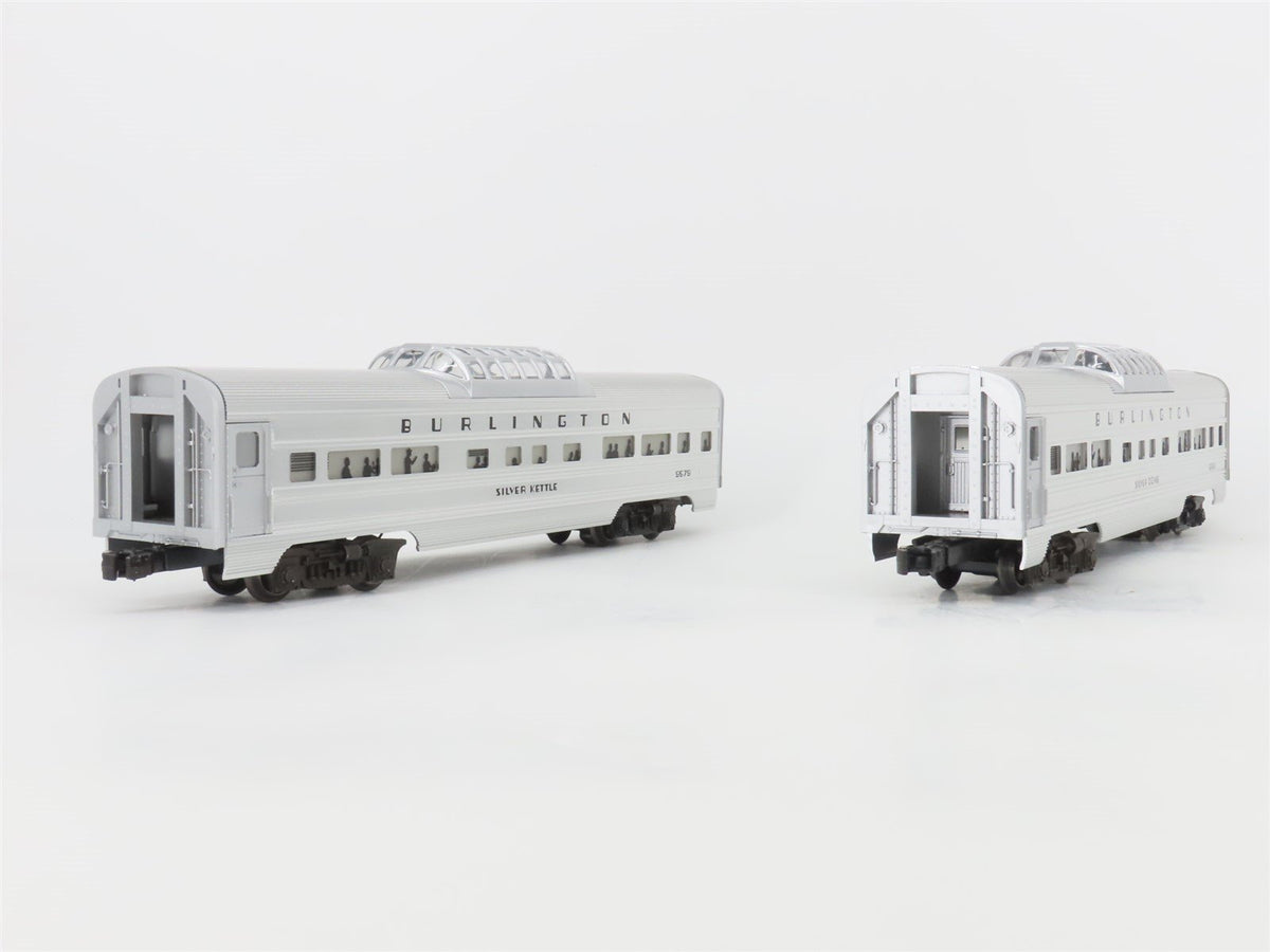 O Gauge 3-Rail Lionel CBQ Burlington Silver Aluminum 6-Car Passenger Set