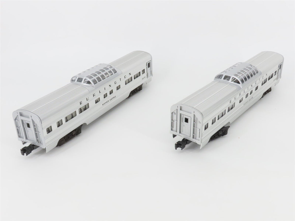 O Gauge 3-Rail Lionel CBQ Burlington Silver Aluminum 6-Car Passenger Set