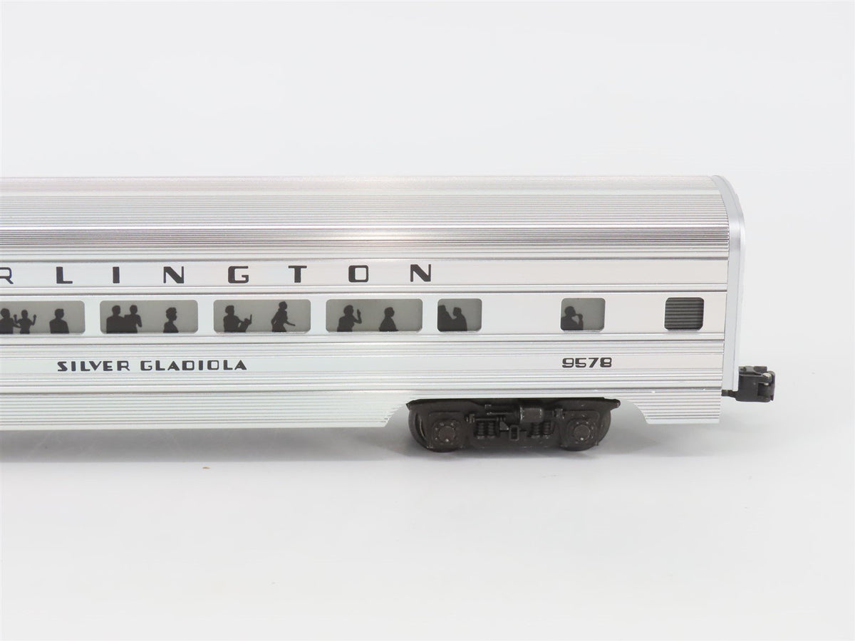 O Gauge 3-Rail Lionel CBQ Burlington Silver Aluminum 6-Car Passenger Set