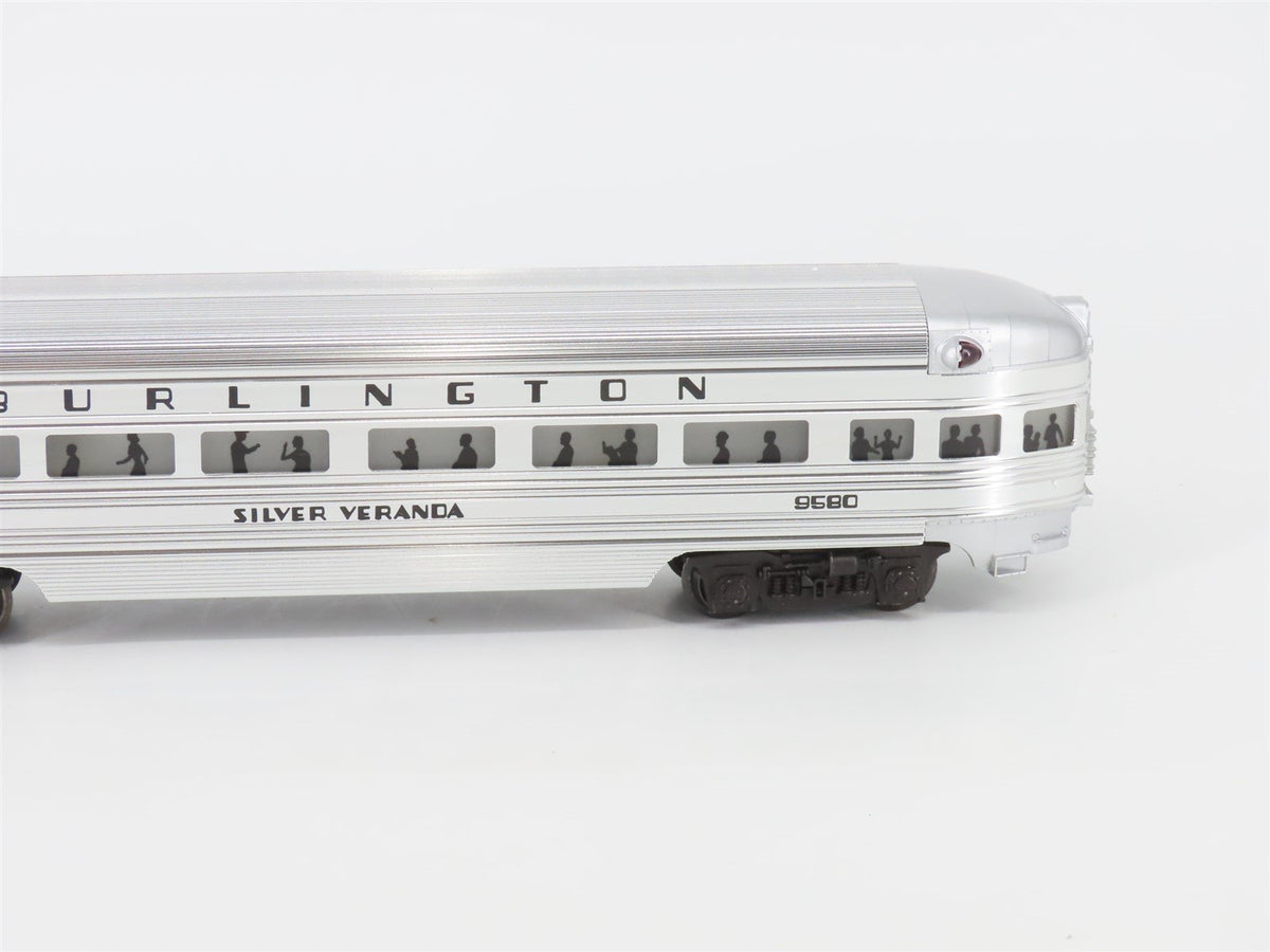 O Gauge 3-Rail Lionel CBQ Burlington Silver Aluminum 6-Car Passenger Set