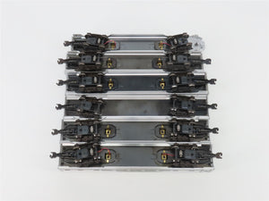 O Gauge 3-Rail Lionel CBQ Burlington Silver Aluminum 6-Car Passenger Set