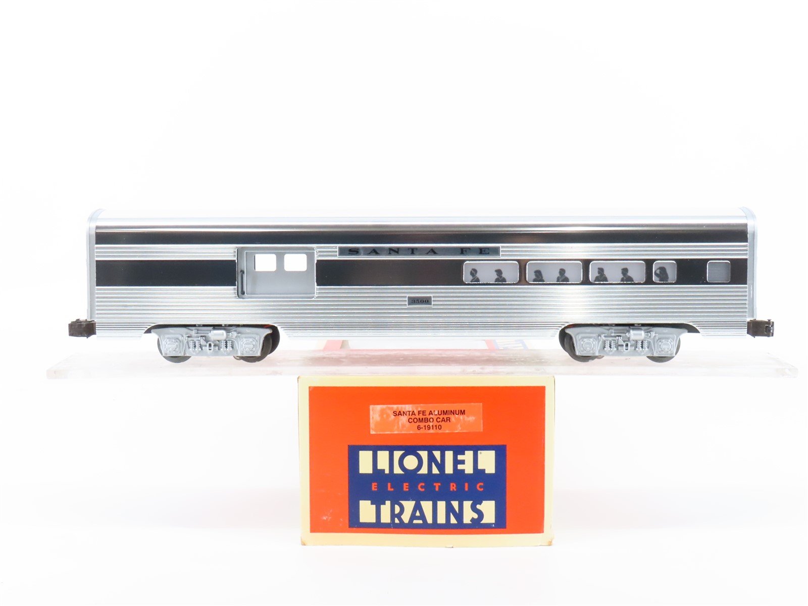 O Gauge 3-Rail Lionel 6-19110 ATSF Santa Fe Aluminum Combine Passenger Car #3500
