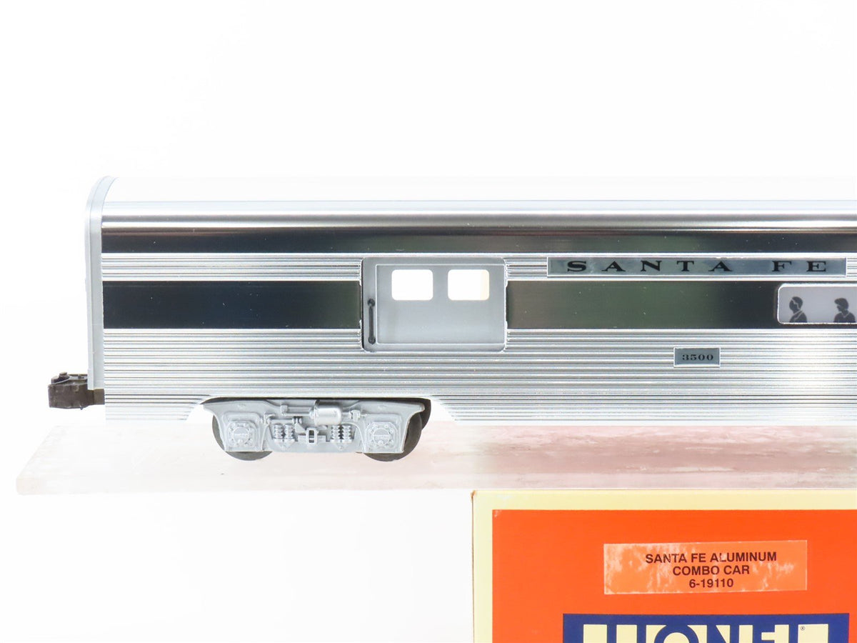 O Gauge 3-Rail Lionel 6-19110 ATSF Santa Fe Aluminum Combine Passenger Car #3500