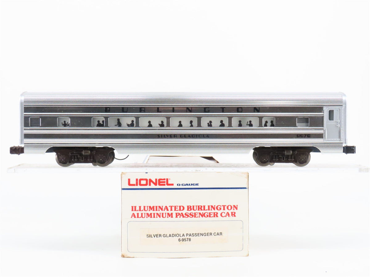 O Gauge 3-Rail Lionel 6-9578 CB&amp;Q Burlington Passenger &quot;Silver Gladiola&quot;