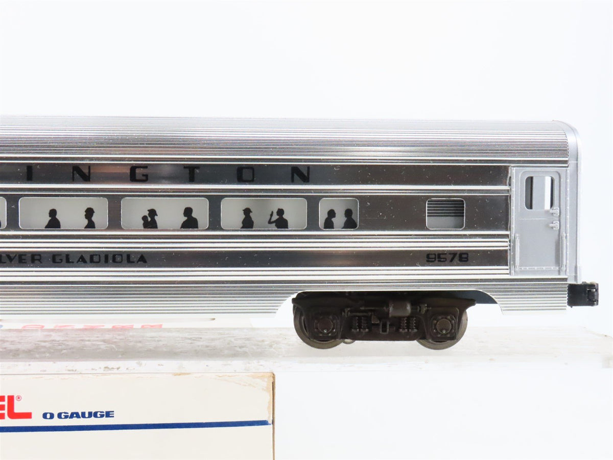 O Gauge 3-Rail Lionel 6-9578 CB&amp;Q Burlington Passenger &quot;Silver Gladiola&quot;