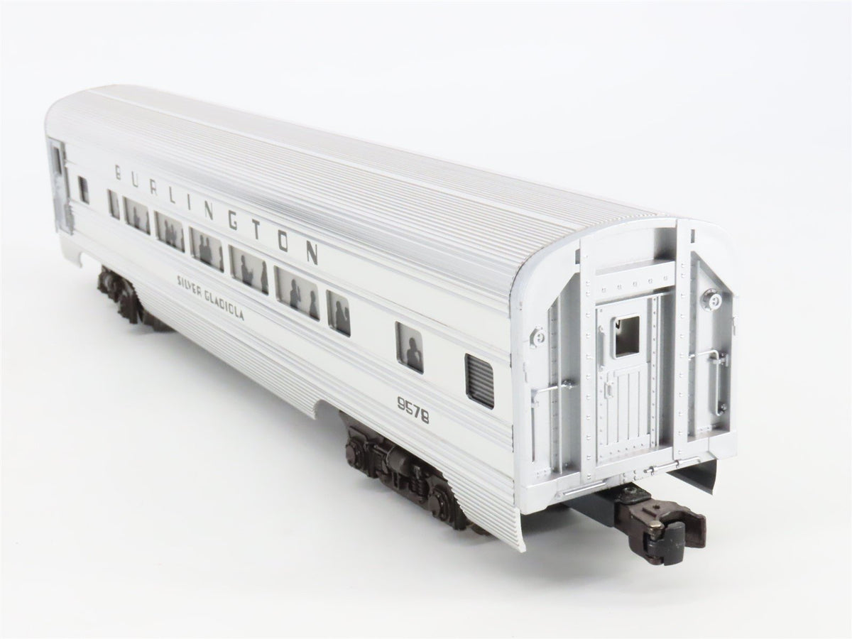 O Gauge 3-Rail Lionel 6-9578 CB&amp;Q Burlington Passenger &quot;Silver Gladiola&quot;