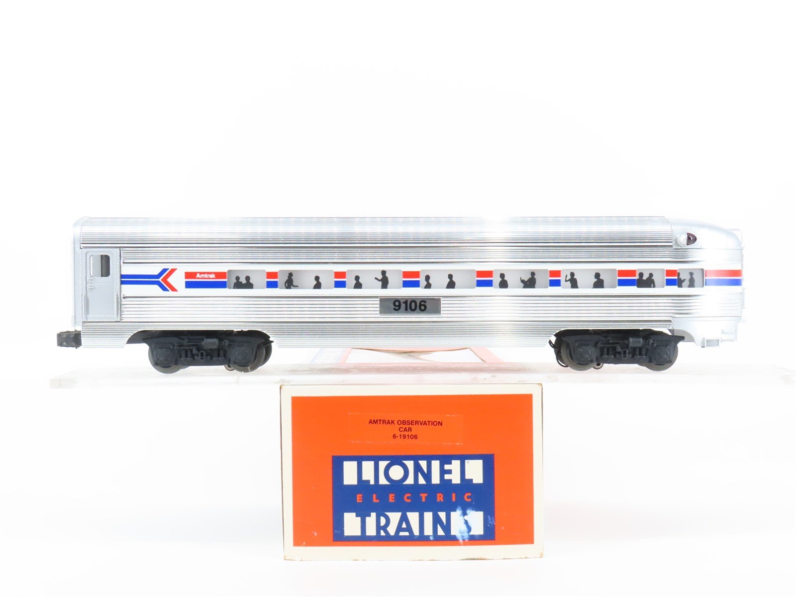 O Gauge 3-Rail Lionel 6-19106 AMTK Amtrak Phase I Observation Passenger #9106