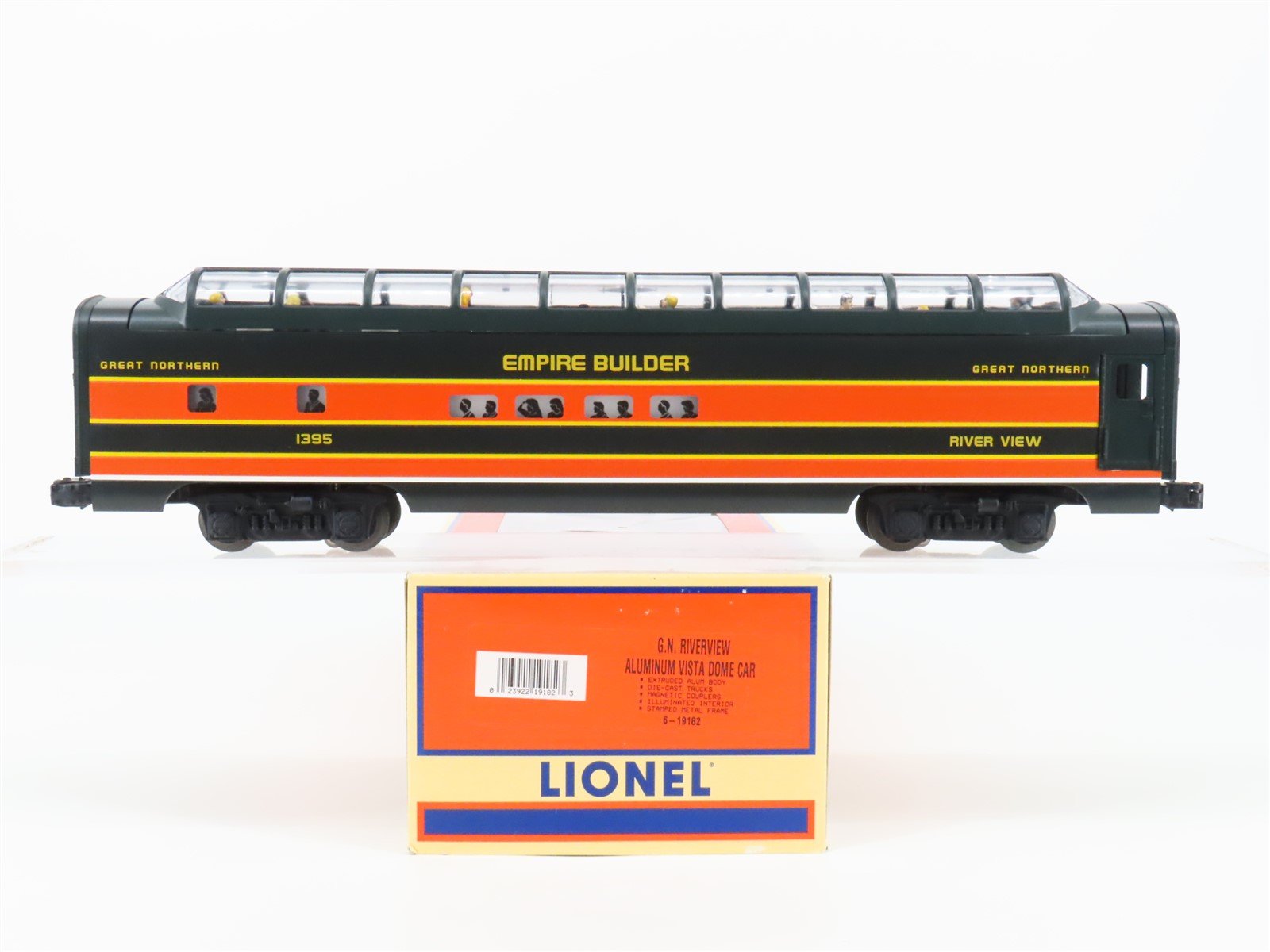 O Gauge 3-Rail Lionel 6-19182 GN Empire Builder Vista Dome Passenger #1395