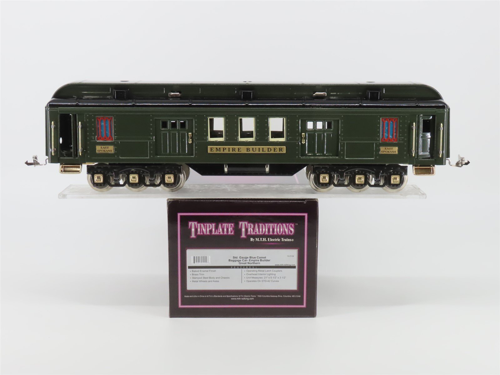 Standard Gauge MTH 10-5154 Tinplate GN Baggage Passenger Car Empire Builder