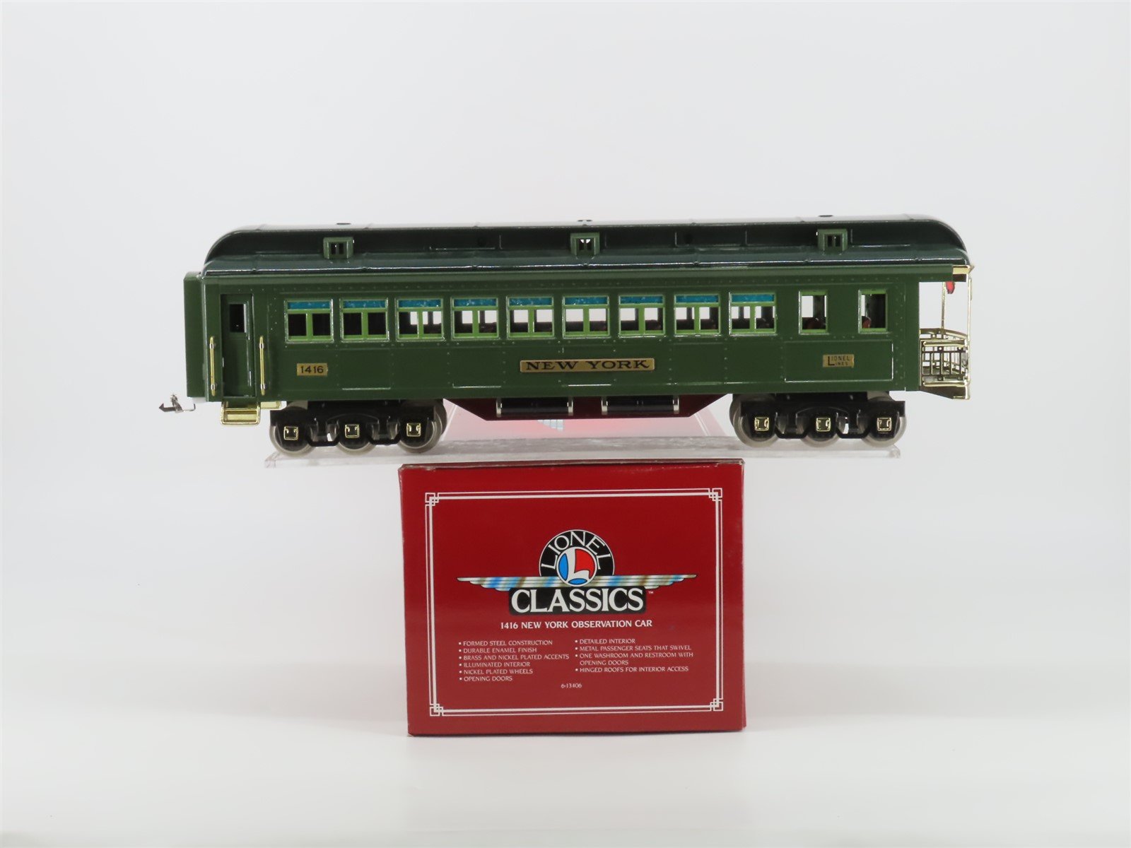 Standard Gauge Lionel 6-13406 New York Observation Passenger Car #1416