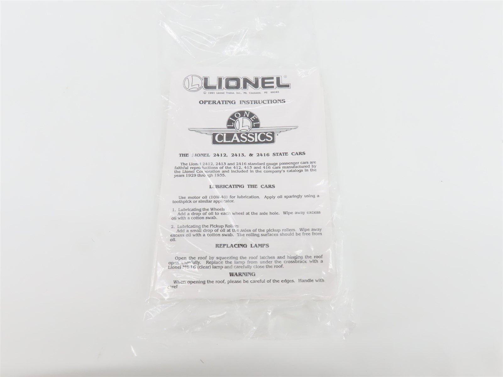 Standard Gauge Lionel 6-13422 Colorado Coach Passenger Car #2413