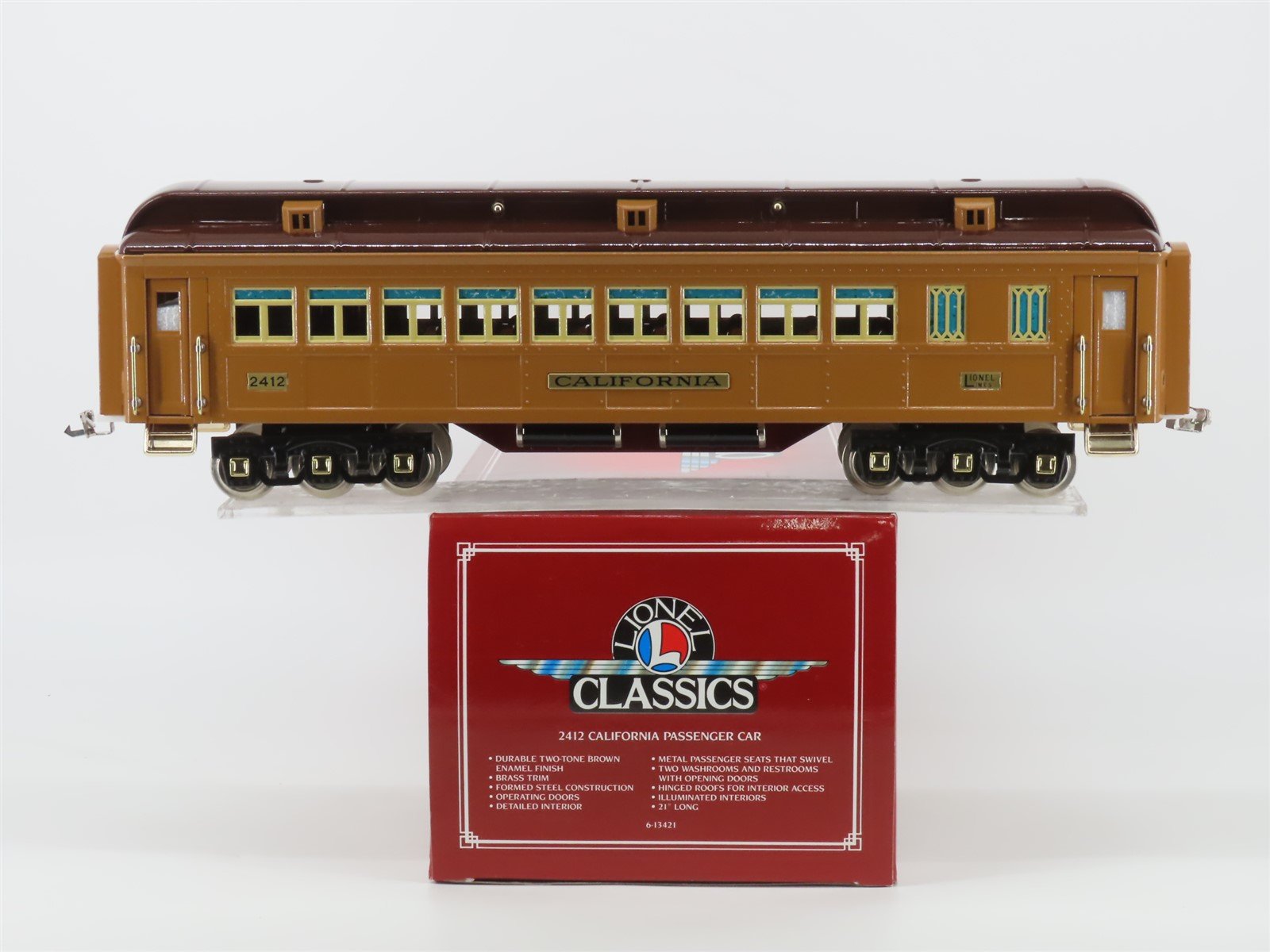 Standard Gauge Lionel 6-13421 California Coach Passenger Car #2412