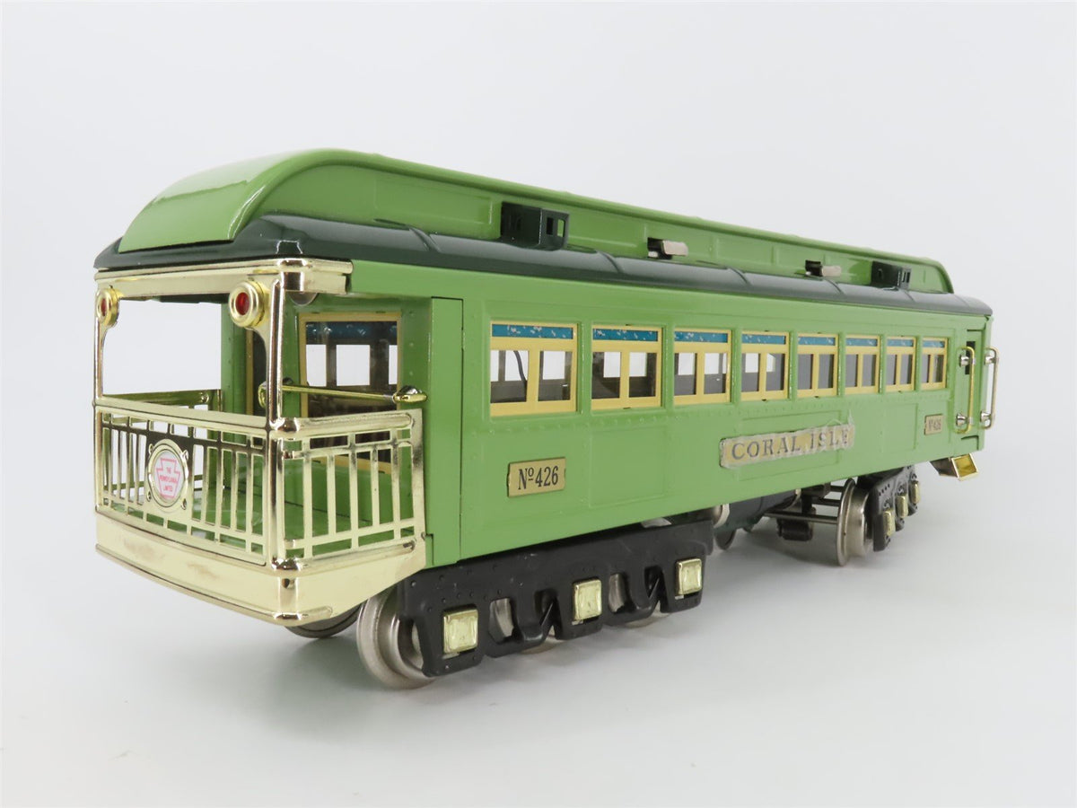 Standard Gauge MTH 10-1068-3 426 Tinplate S Girard Obs Passenger Coral Isle